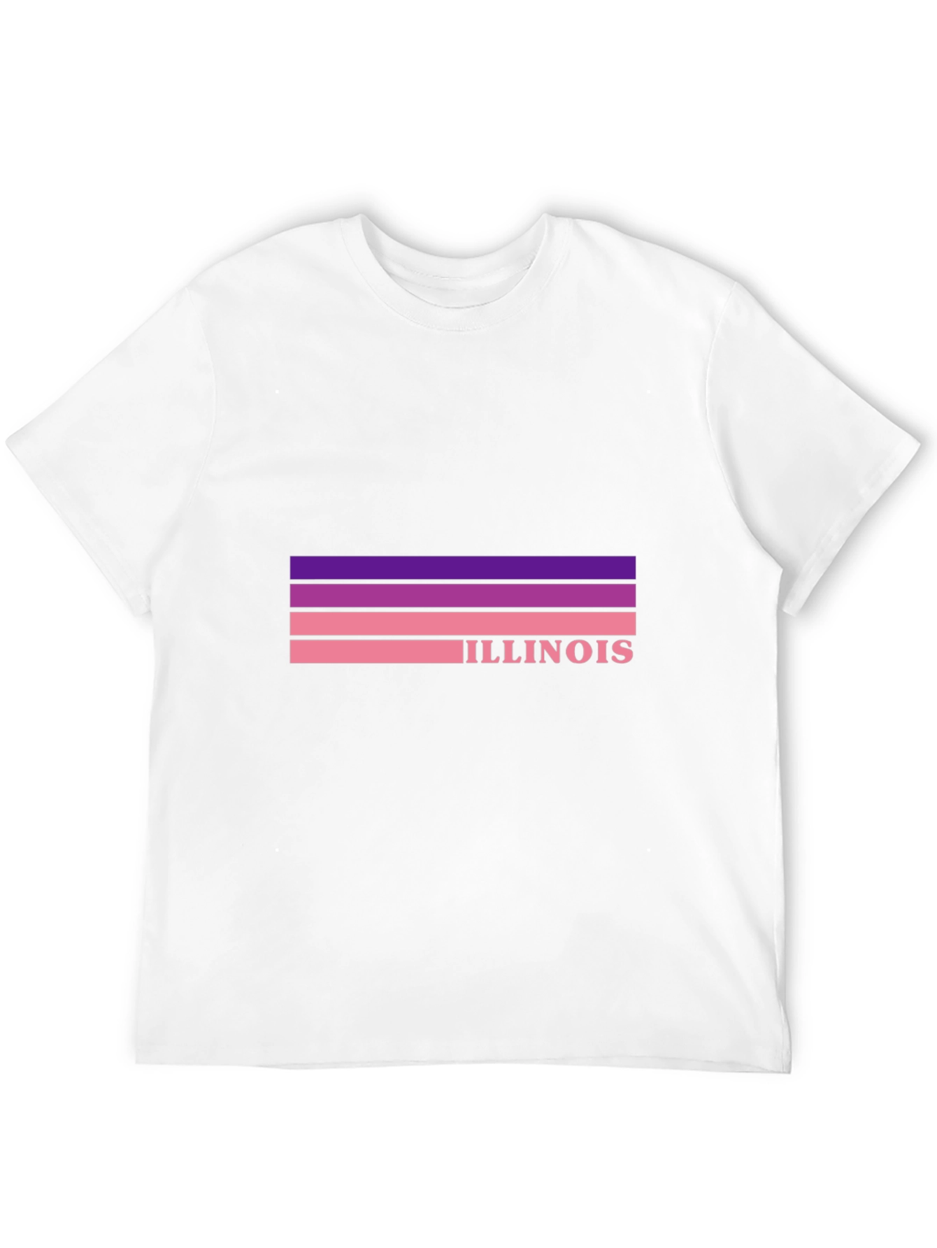 Illinois Retro Striped T-Shirt - Black