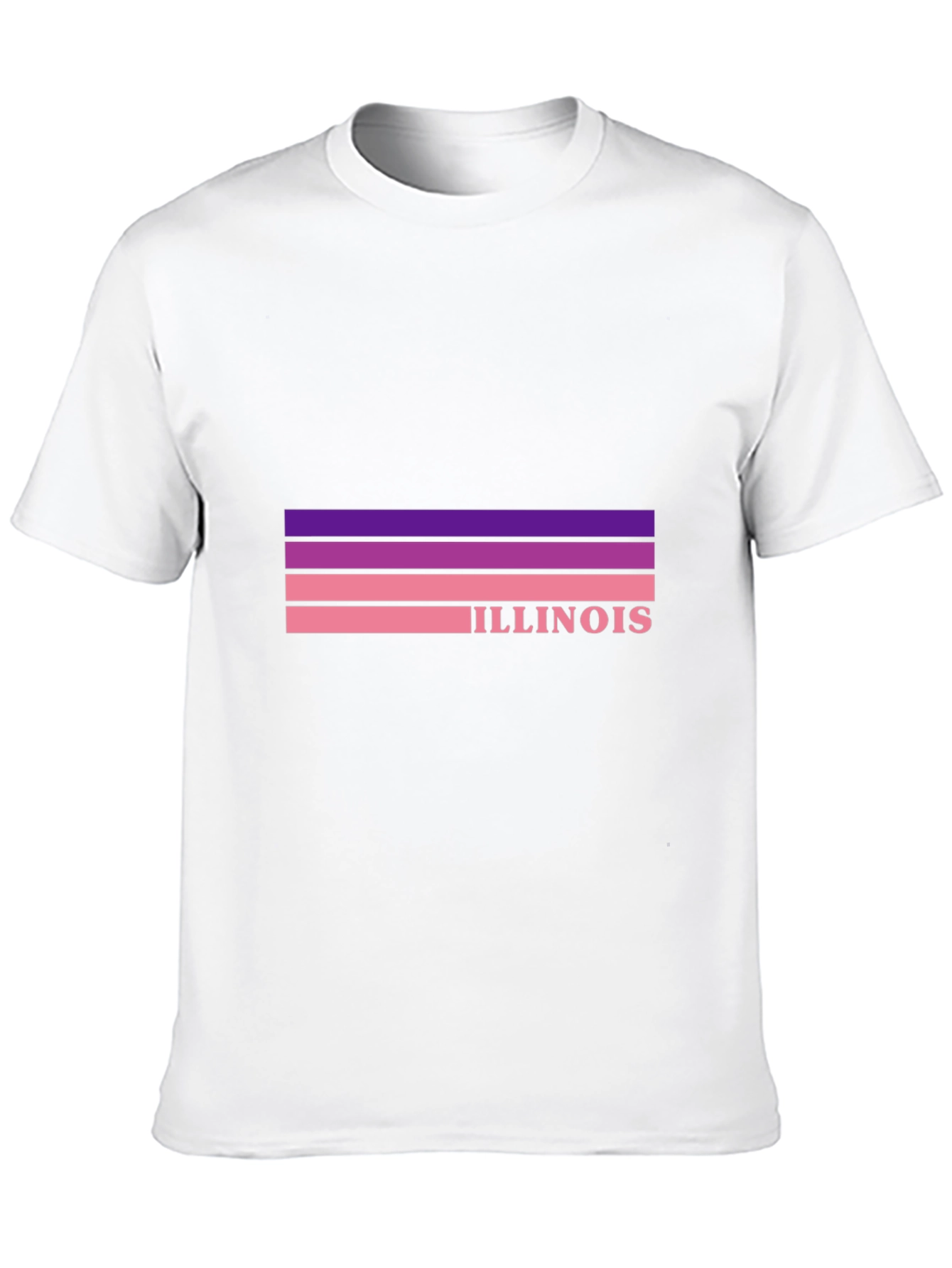 Illinois Retro Striped T-Shirt - Black