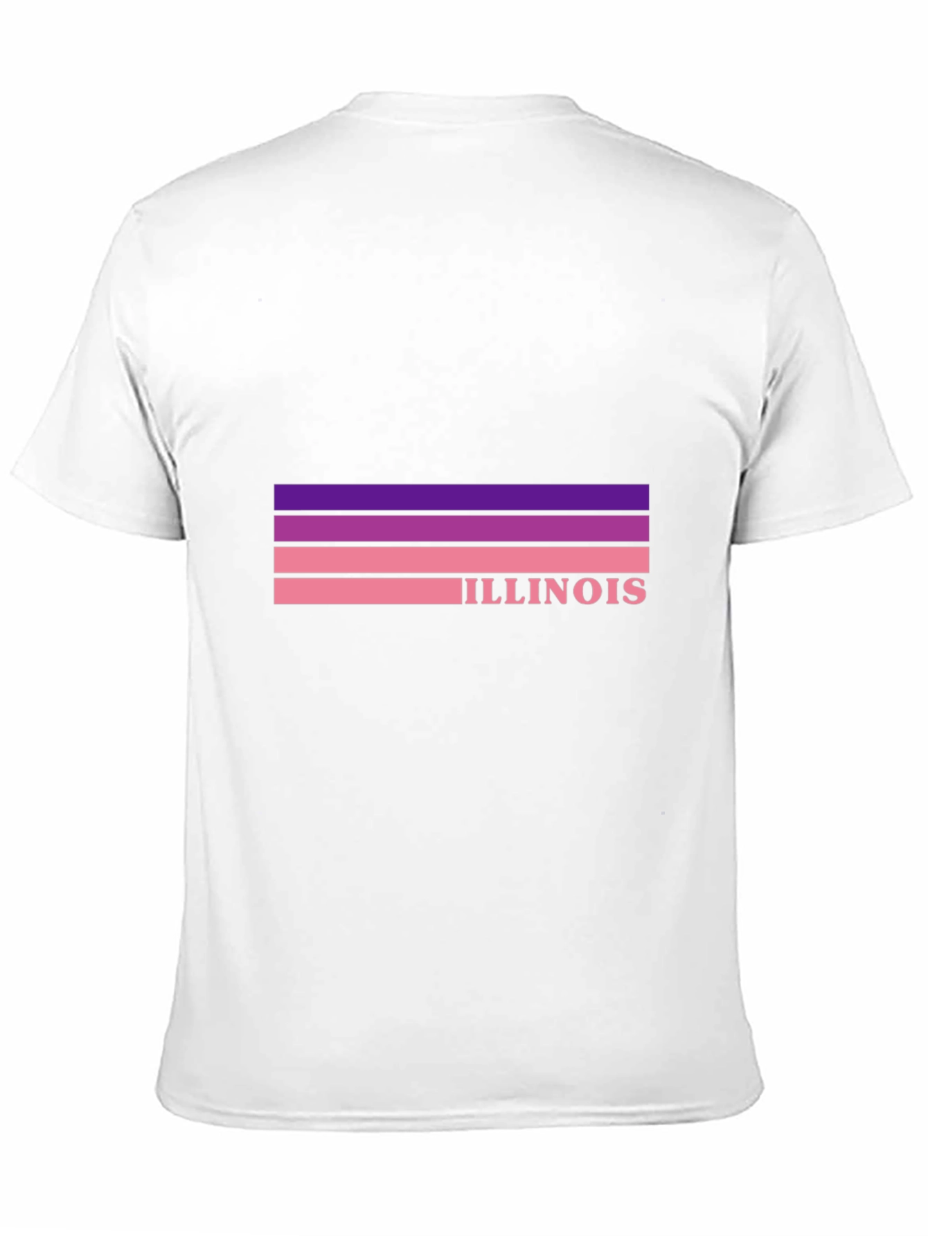 Illinois Retro Striped T-Shirt - Black
