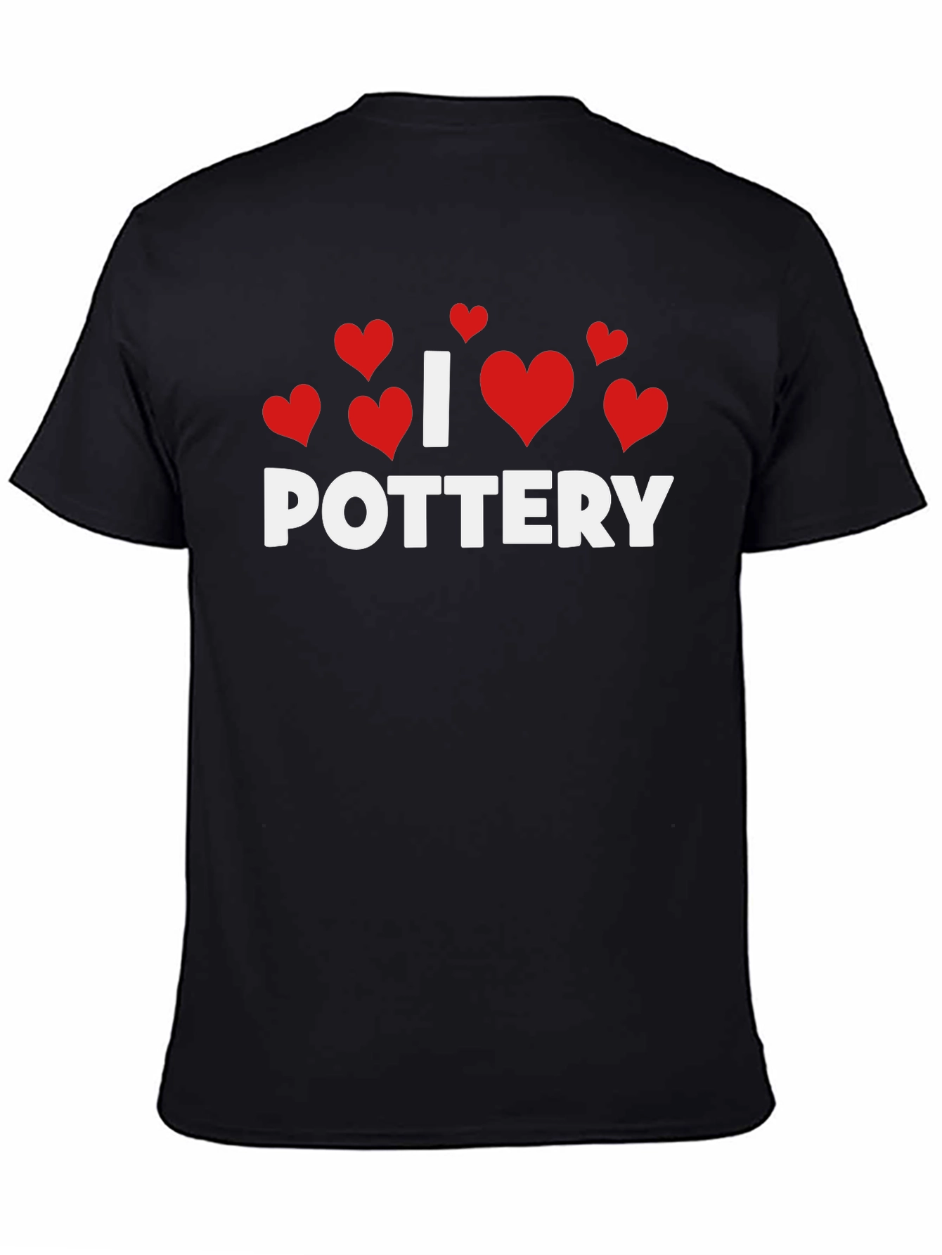 I Heart Pottery T-Shirt - Black Cotton Tee