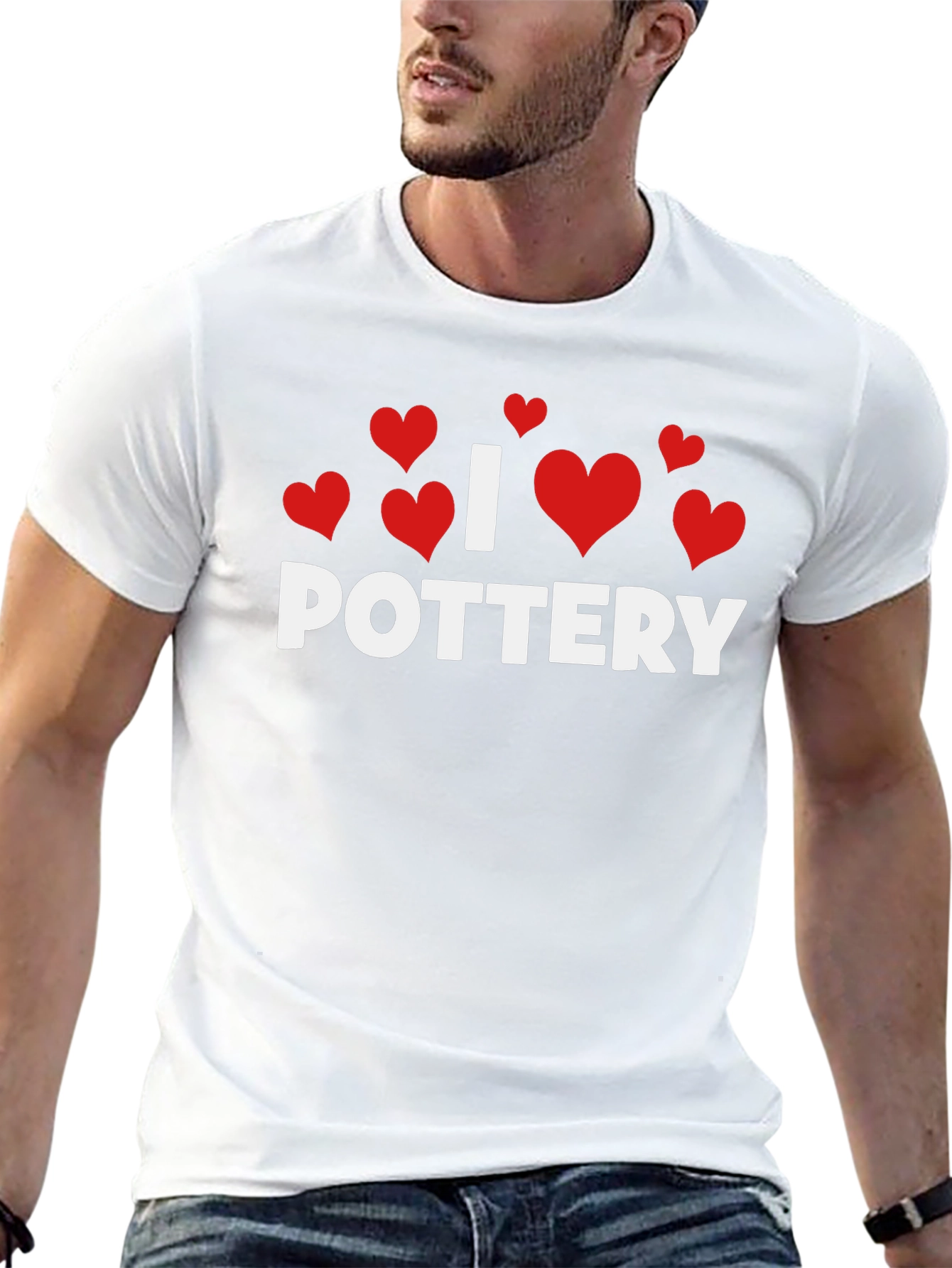 I Heart Pottery T-Shirt - Black Cotton Tee