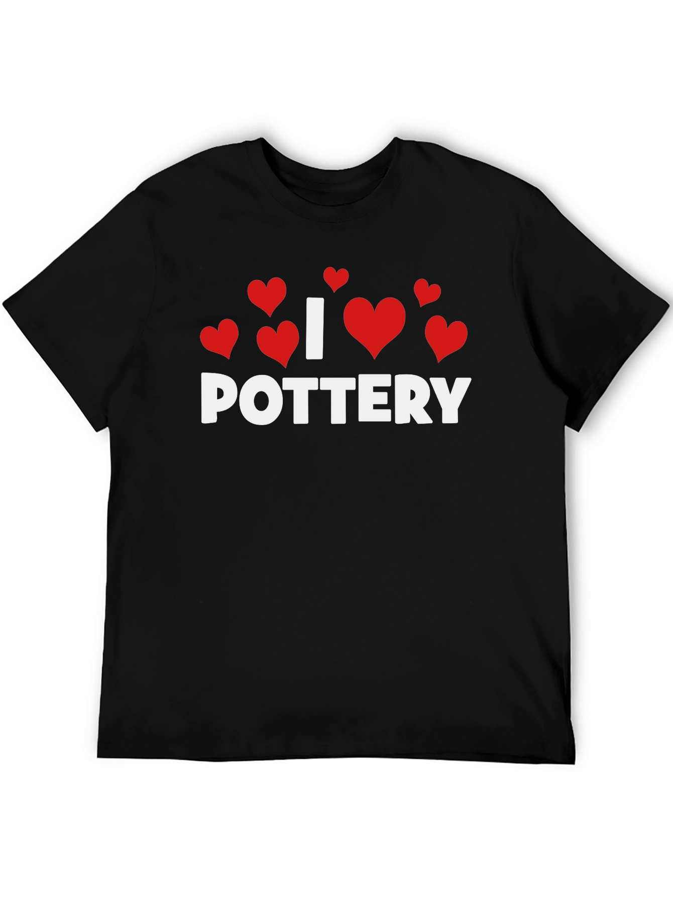 I Heart Pottery T-Shirt - Black Cotton Tee