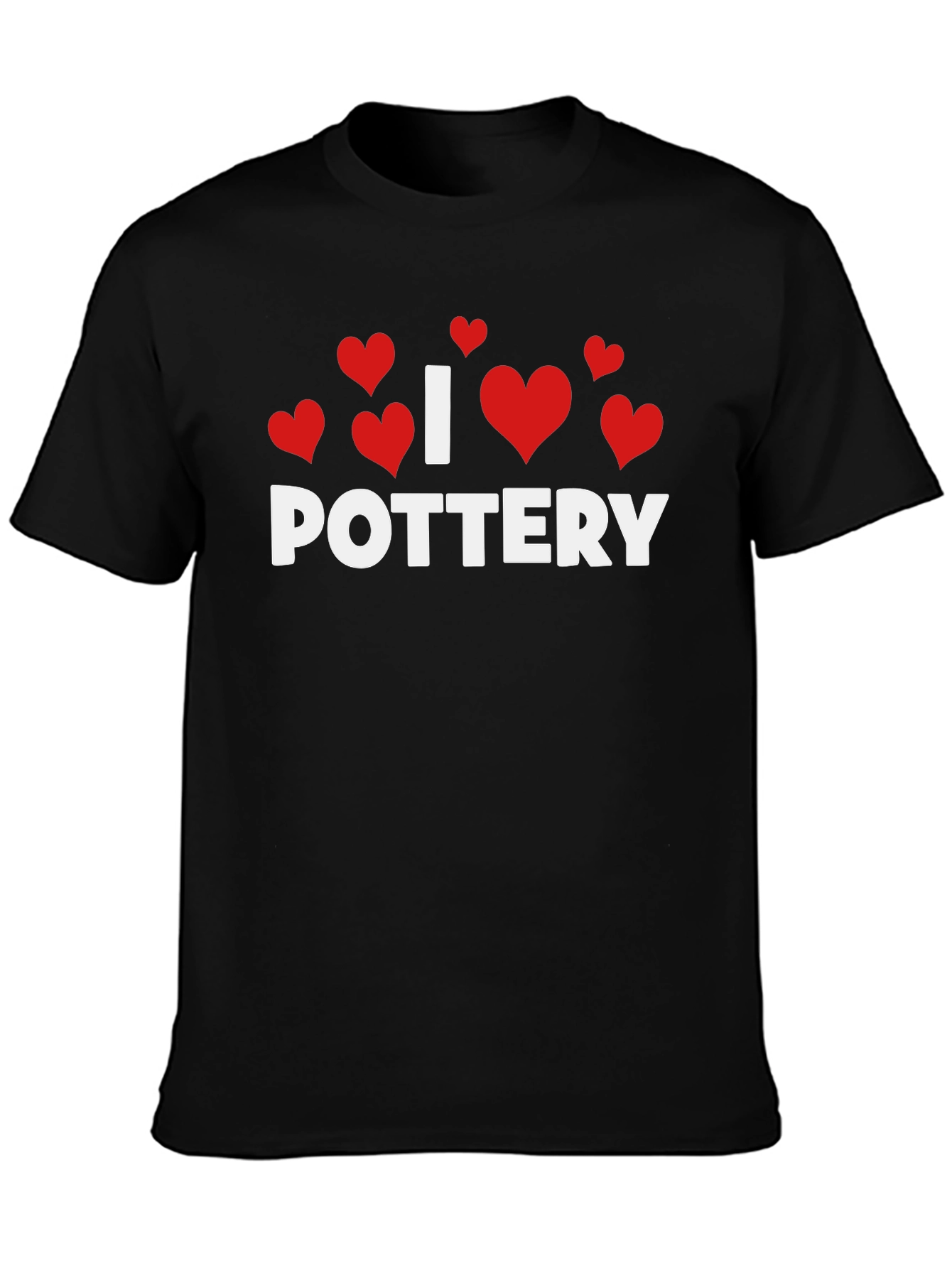 I Heart Pottery T-Shirt - Black Cotton Tee