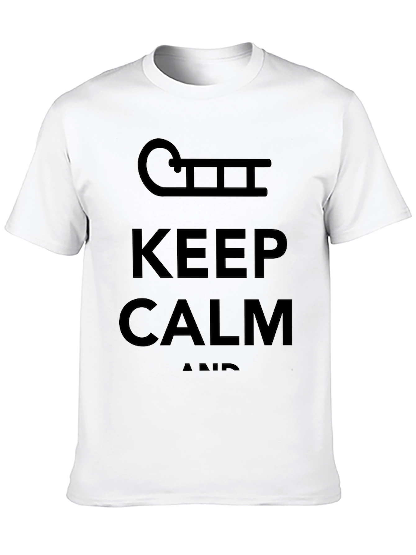 Keep Calm and Sled On Black T-Shirt