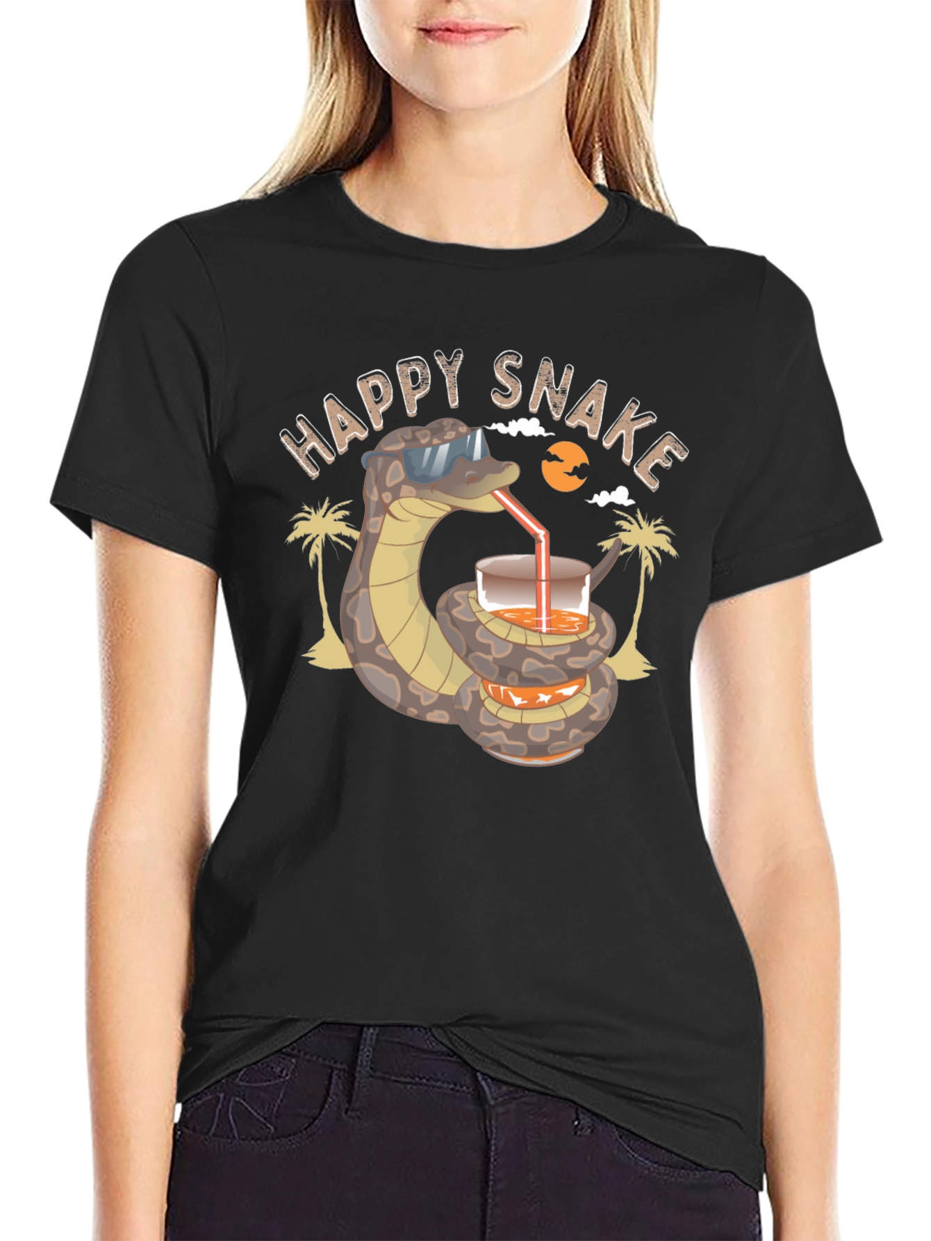 Happy Snake T-Shirt - Summer Vacation Vibes
