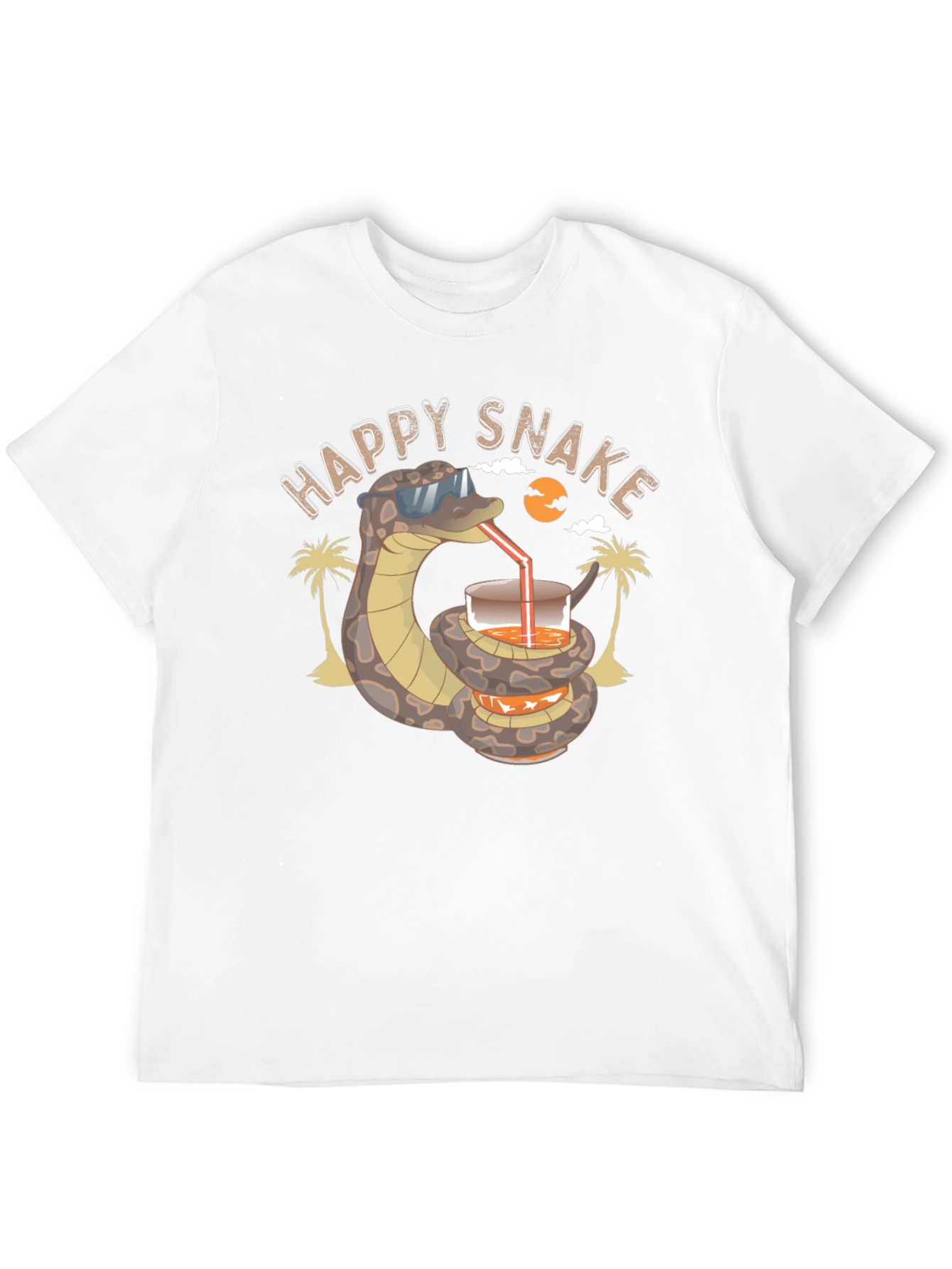 Happy Snake T-Shirt - Summer Vacation Vibes
