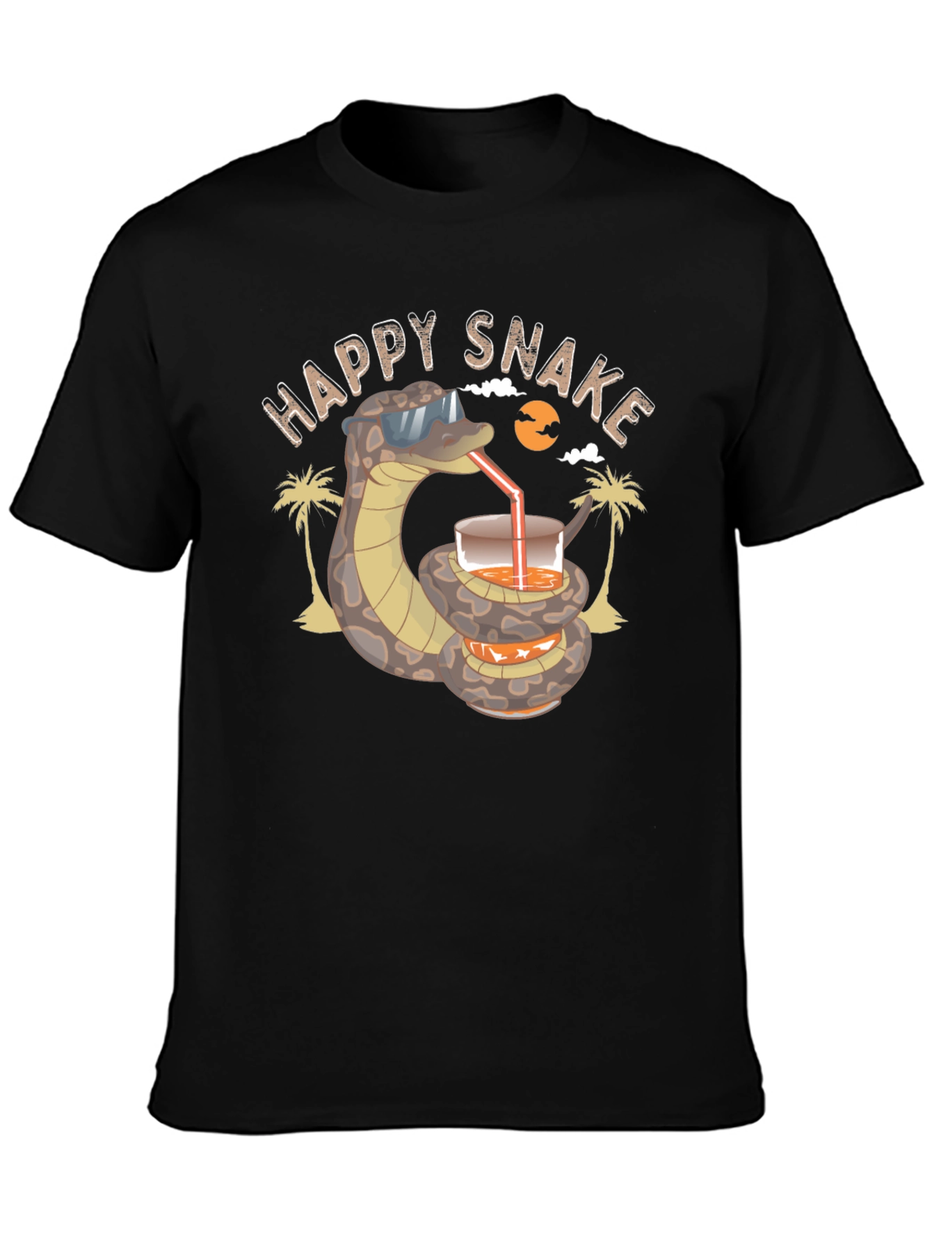 Happy Snake T-Shirt - Summer Vacation Vibes