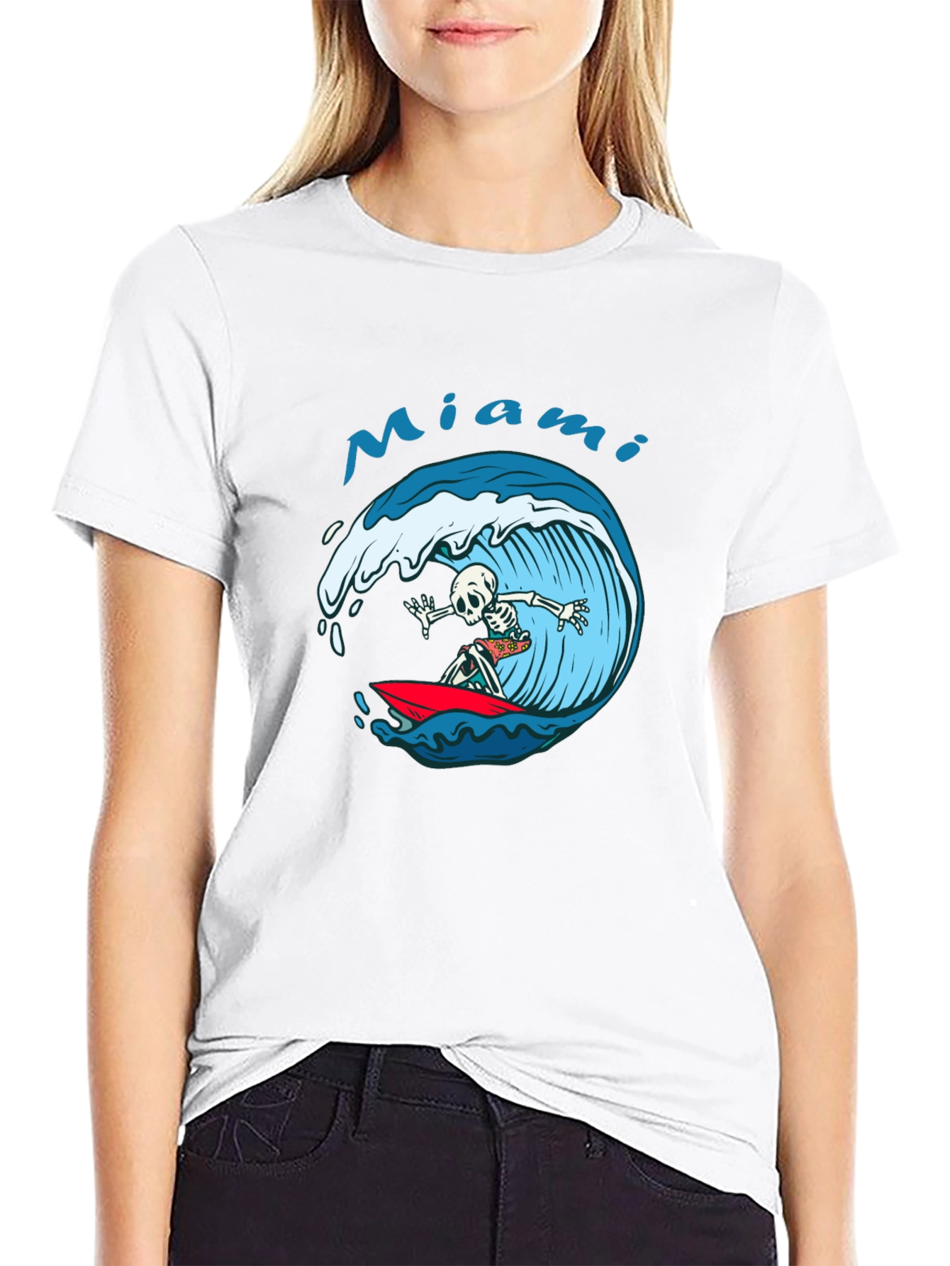 Miami Surf Skeleton T-Shirt
