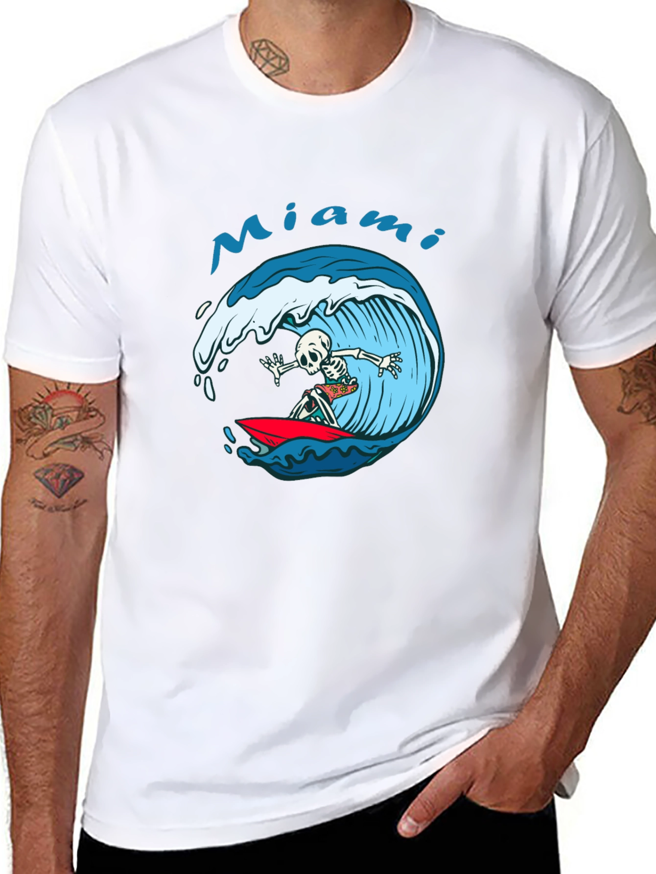 Miami Surf Skeleton T-Shirt