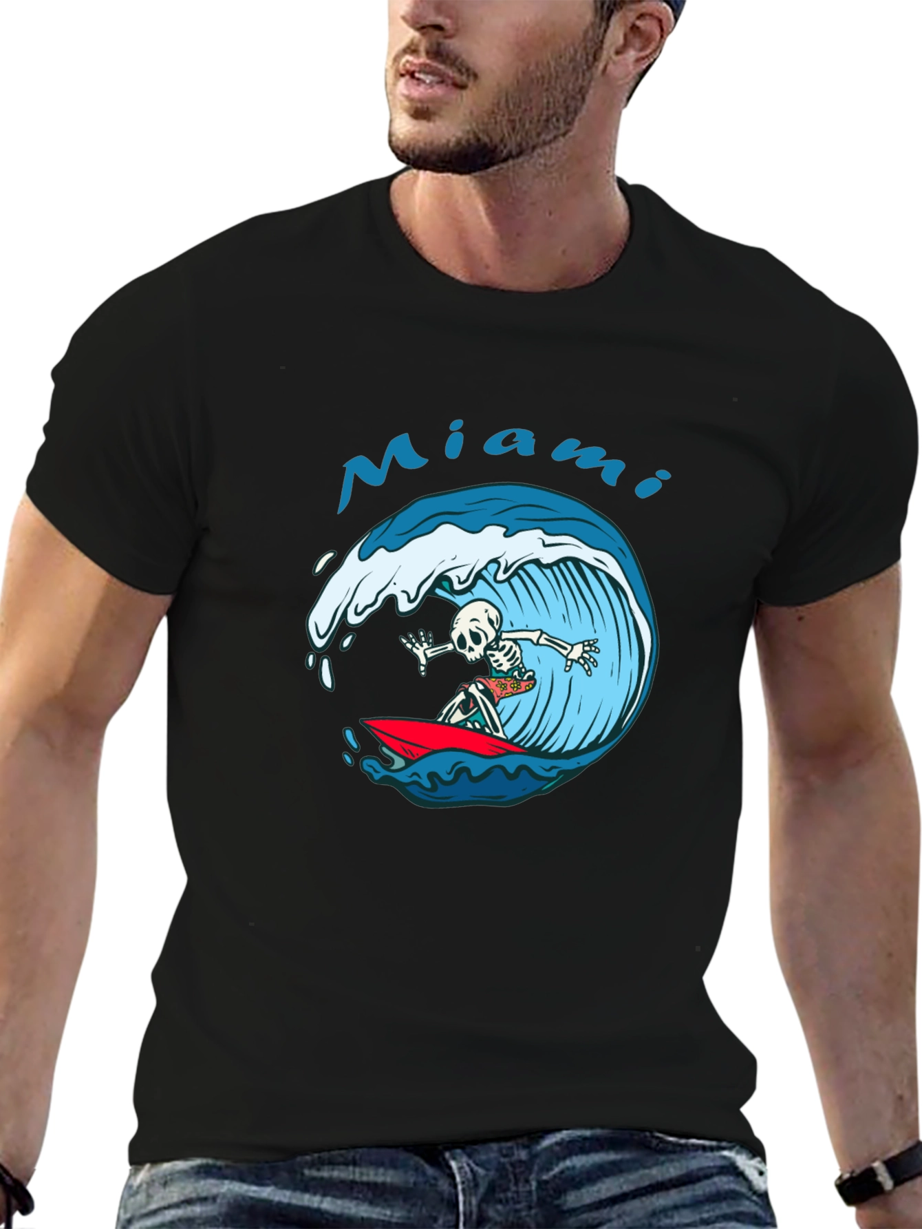 Miami Surf Skeleton T-Shirt