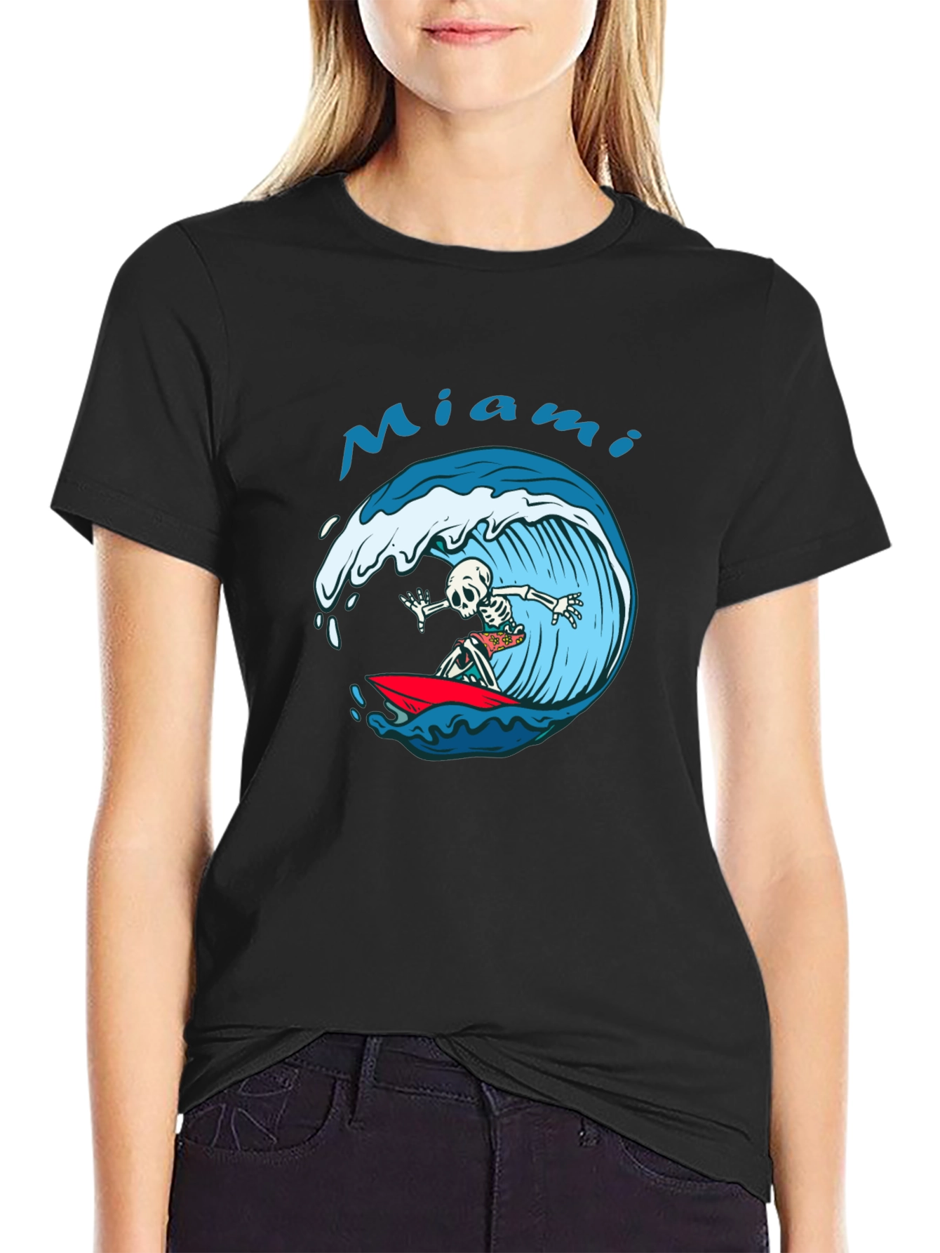 Miami Surf Skeleton T-Shirt