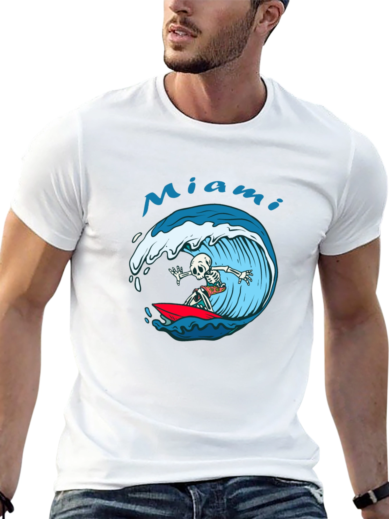 Miami Surf Skeleton T-Shirt
