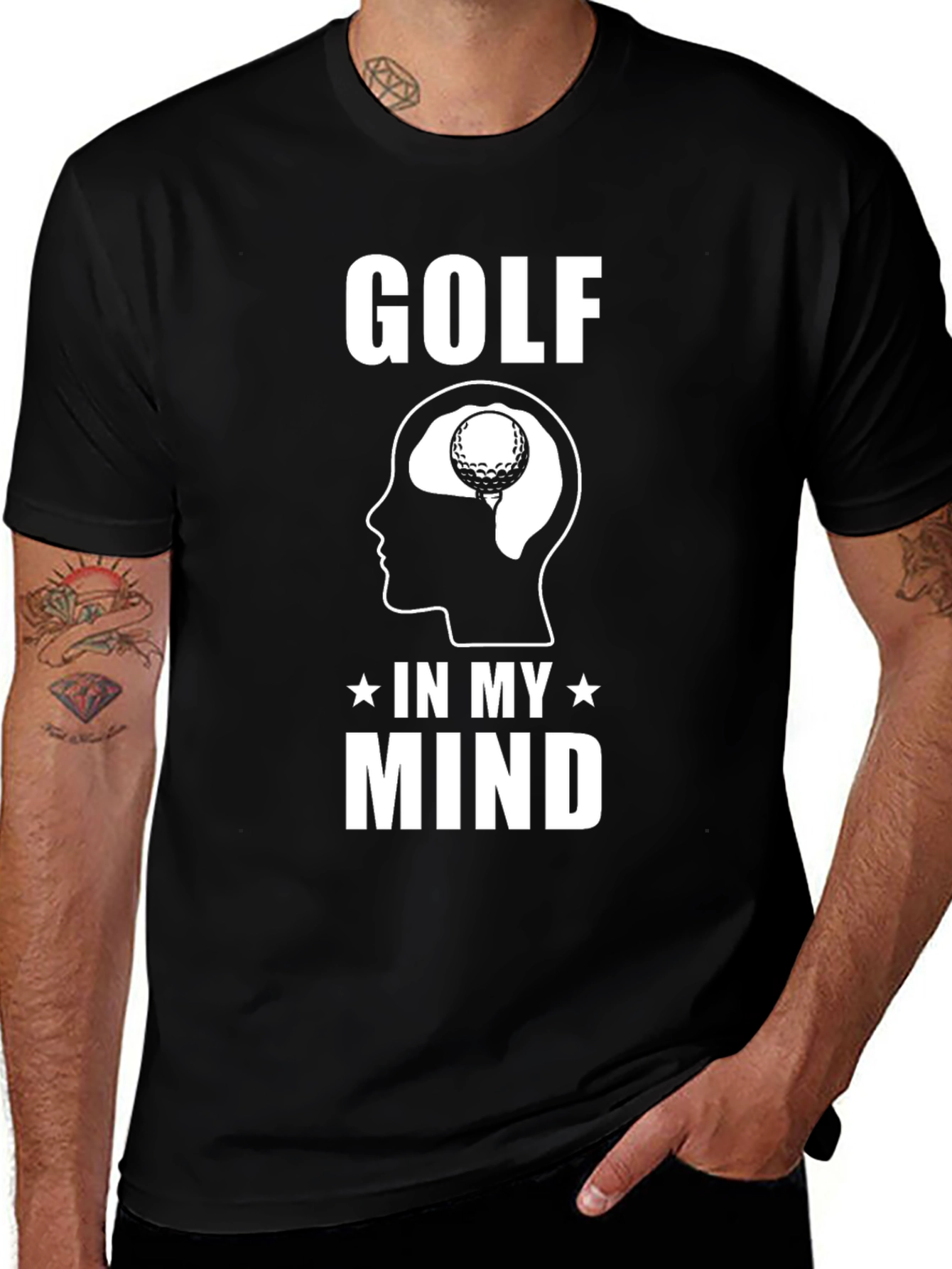 Golf In My Mind T-Shirt Funny Golfer Tee