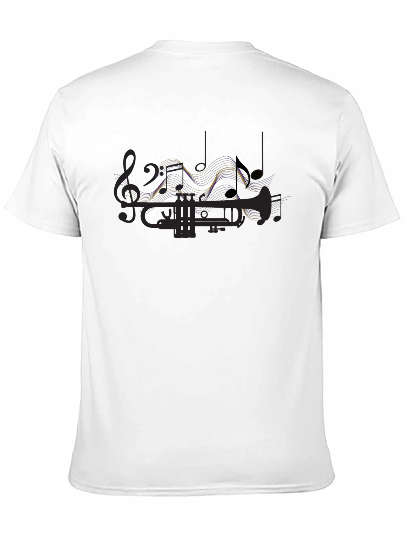 Musical Trumpet Graphic Tee - Black