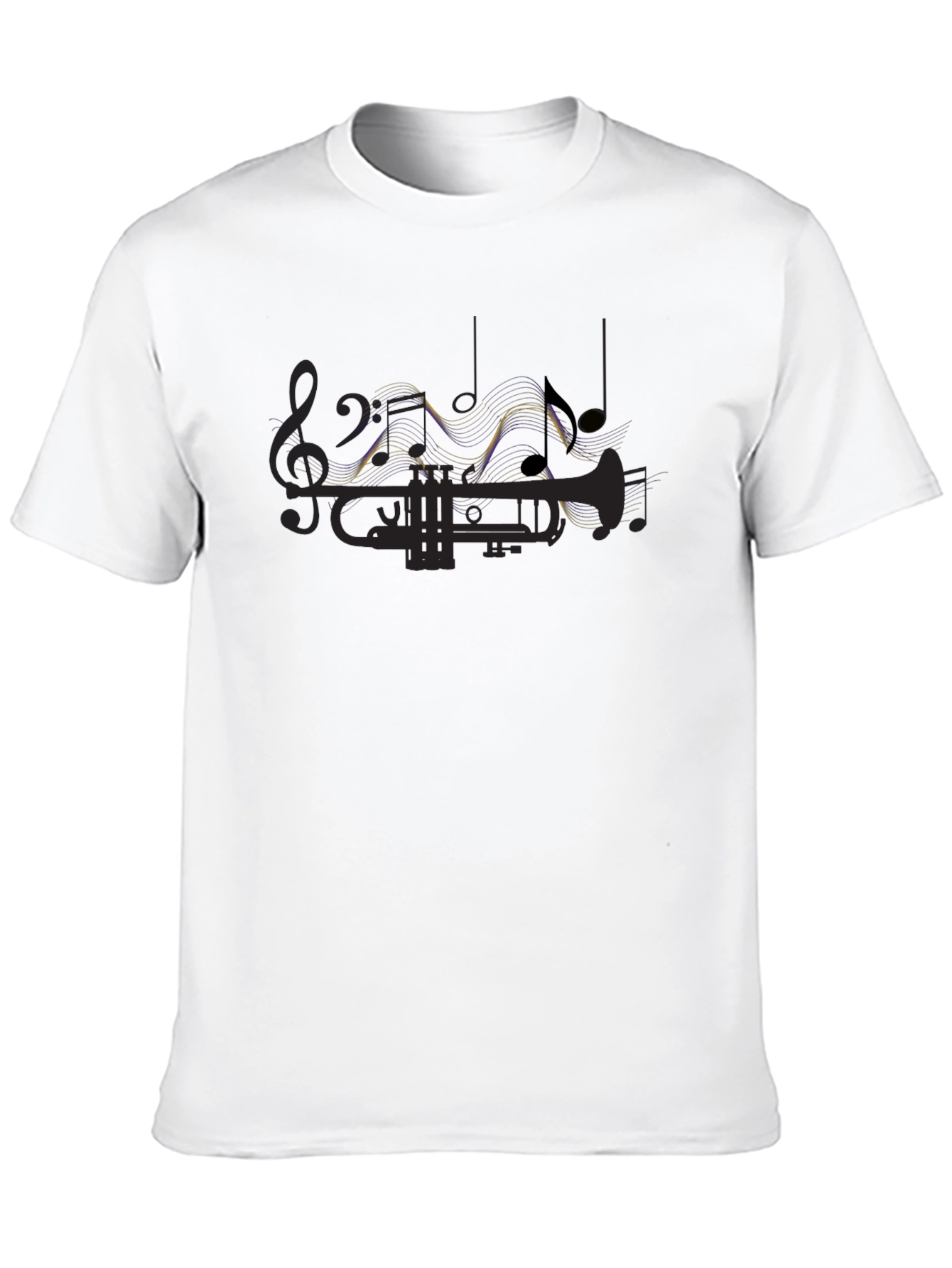 Musical Trumpet Graphic Tee - Black