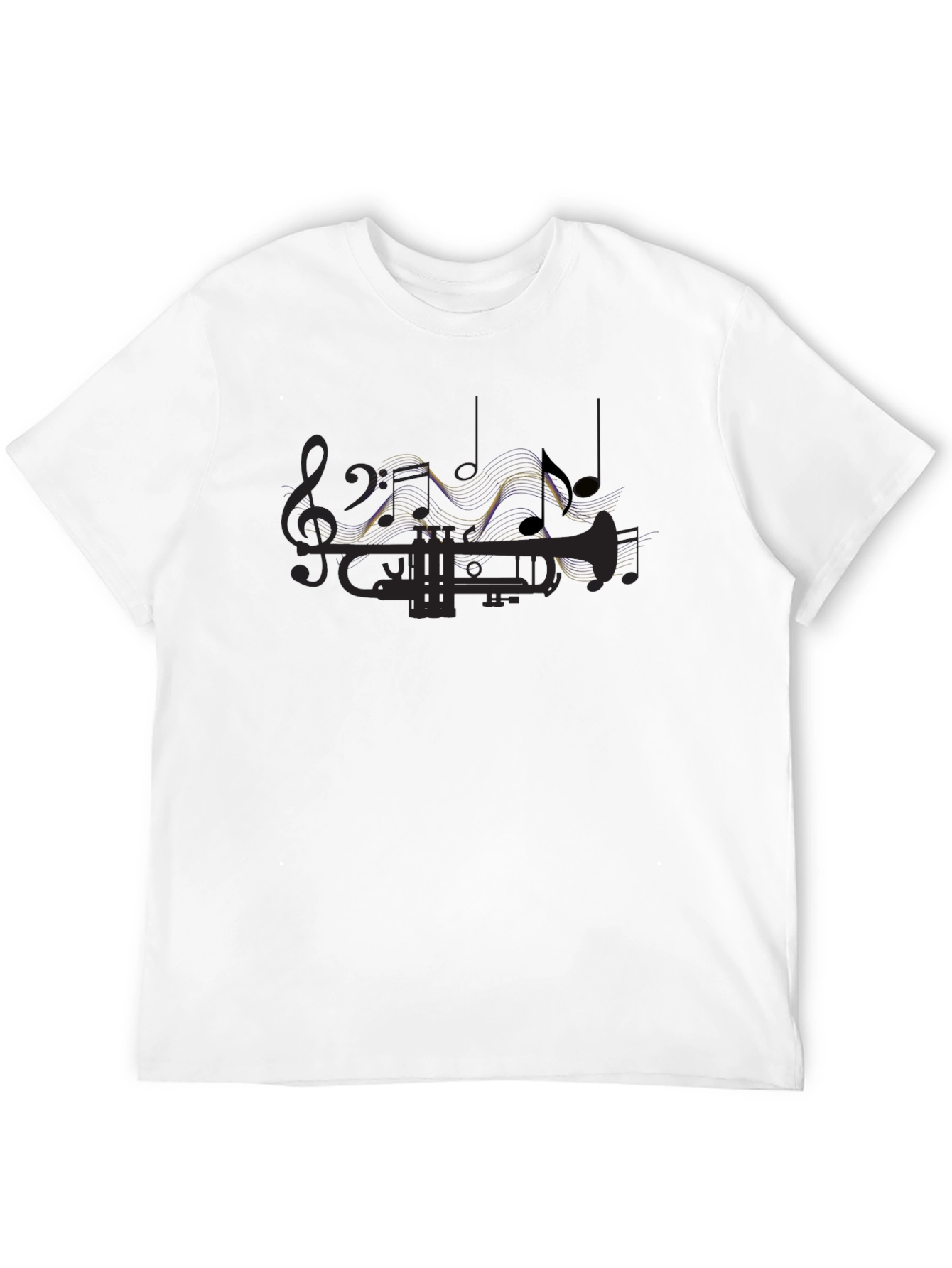 Musical Trumpet Graphic Tee - Black