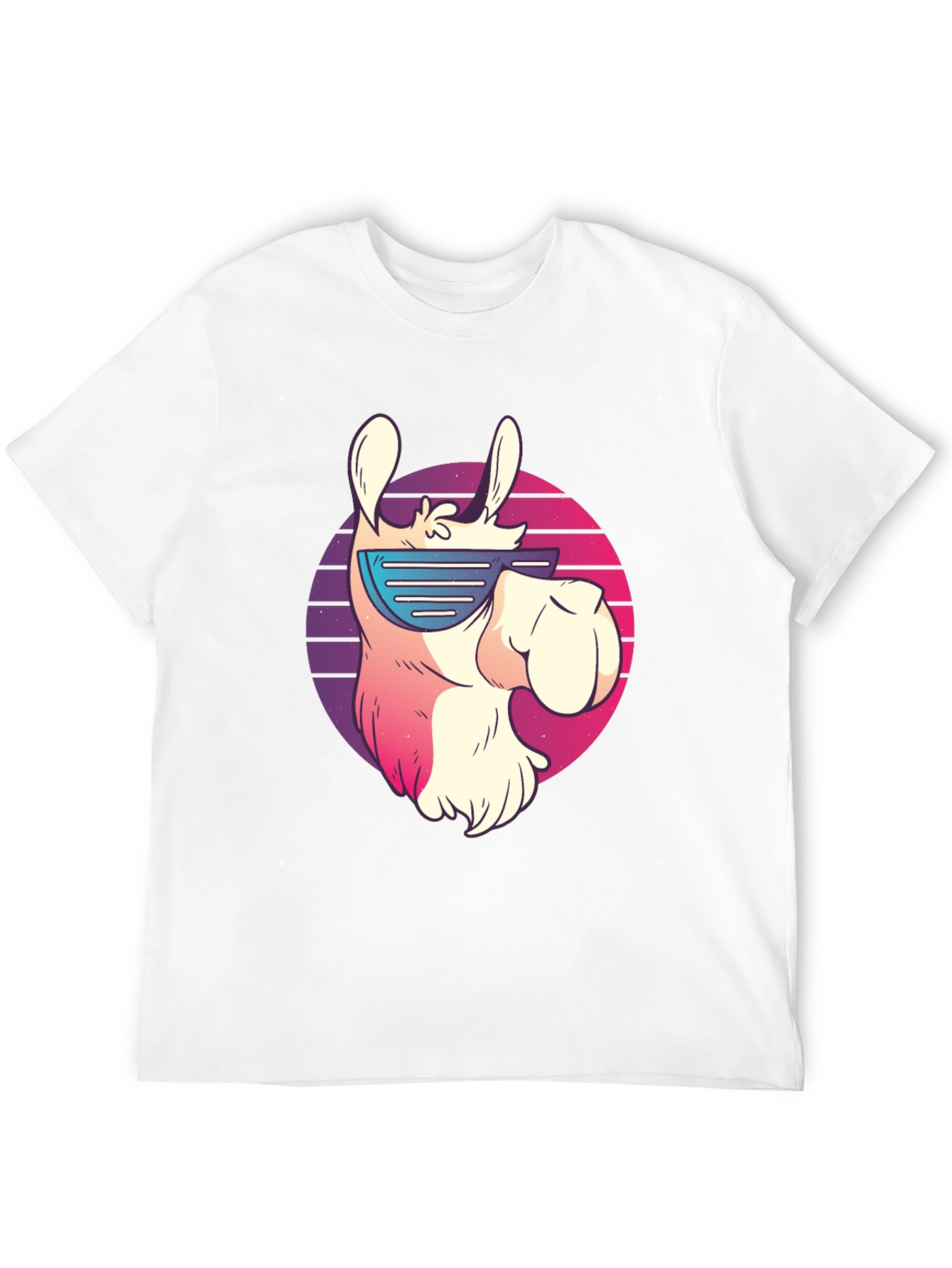 Cool Llama Graphic Tee - Retro Sunglasses Design
