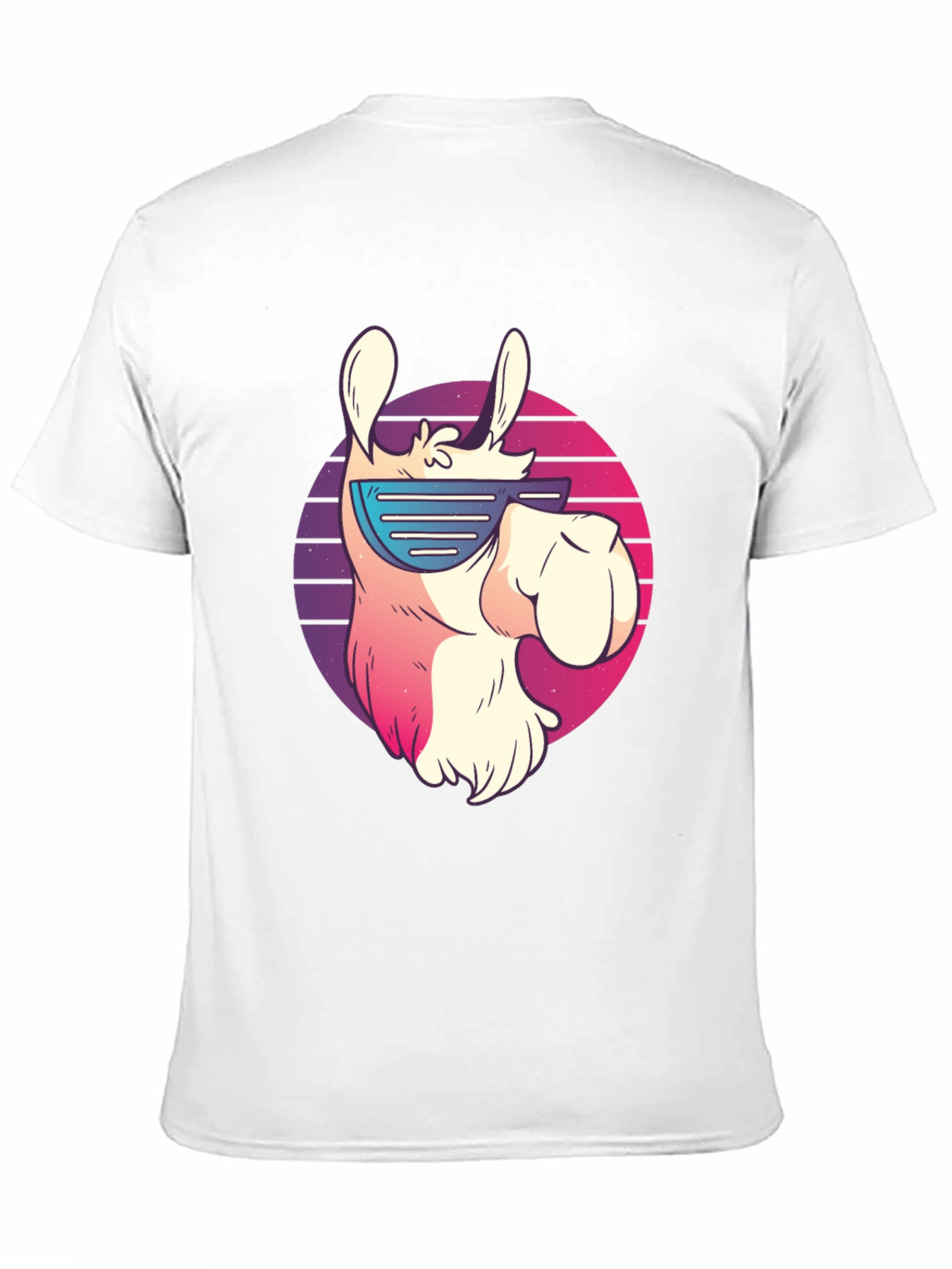 Cool Llama Graphic Tee - Retro Sunglasses Design