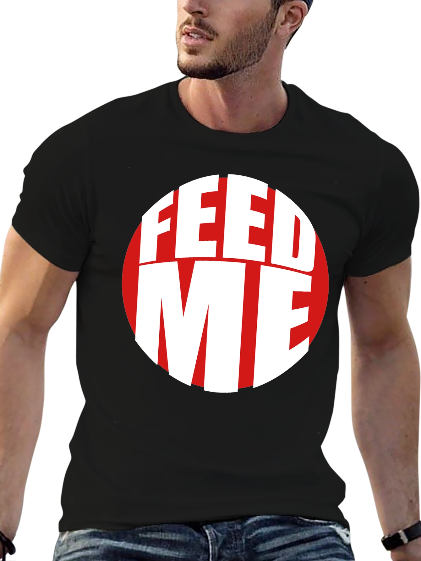 Feed Me Graphic Tee - Trendy Circle Design