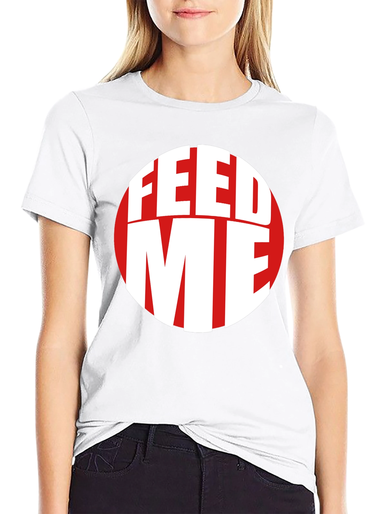 Feed Me Graphic Tee - Trendy Circle Design