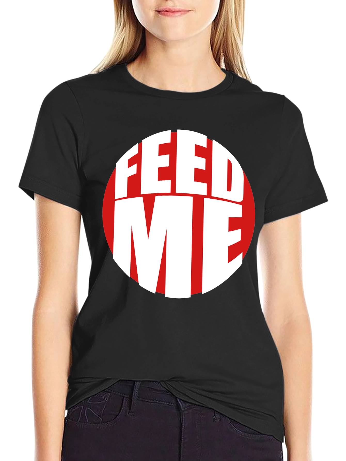 Feed Me Graphic Tee - Trendy Circle Design