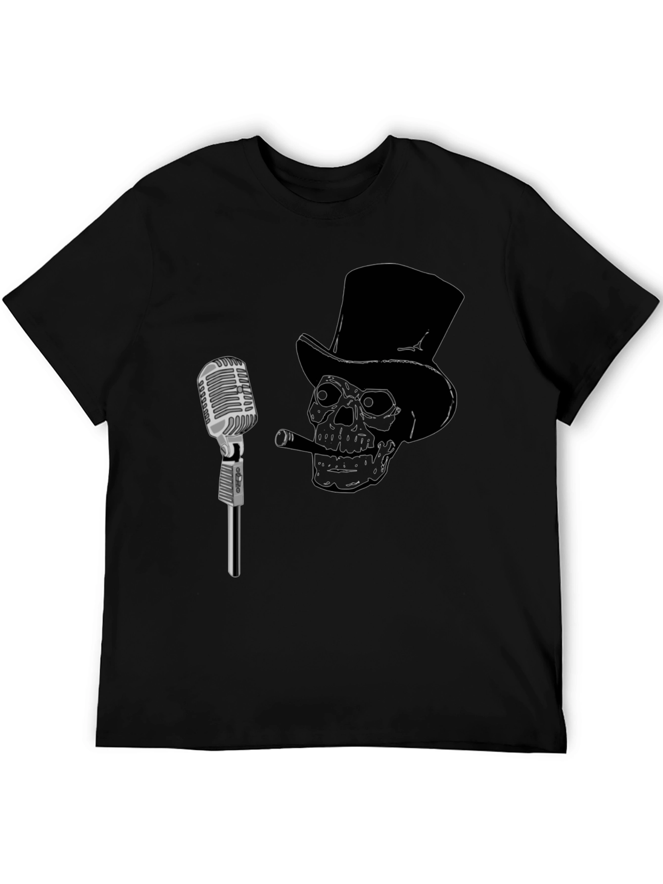 Skull & Microphone Graphic T-Shirt