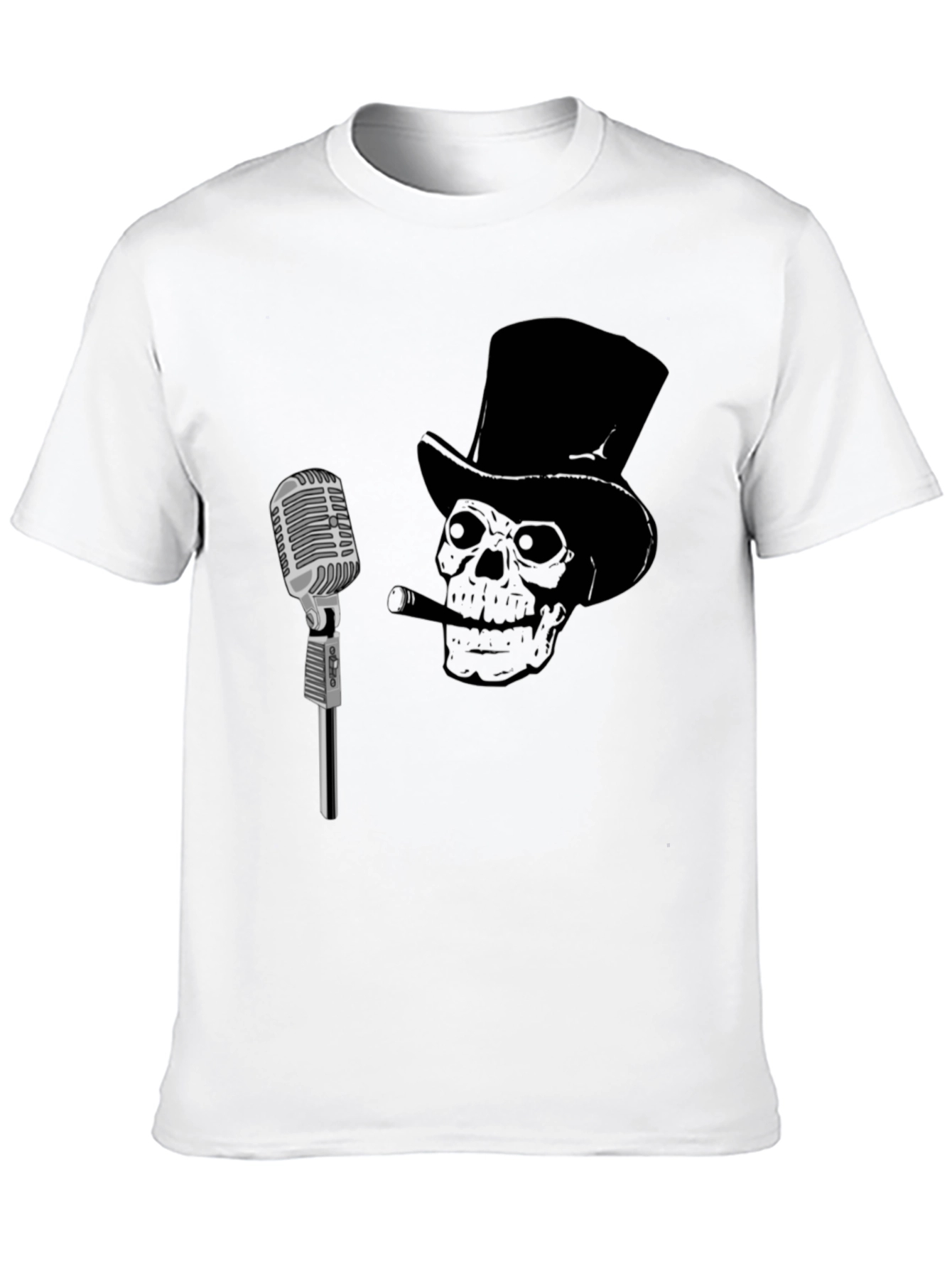 Skull & Microphone Graphic T-Shirt