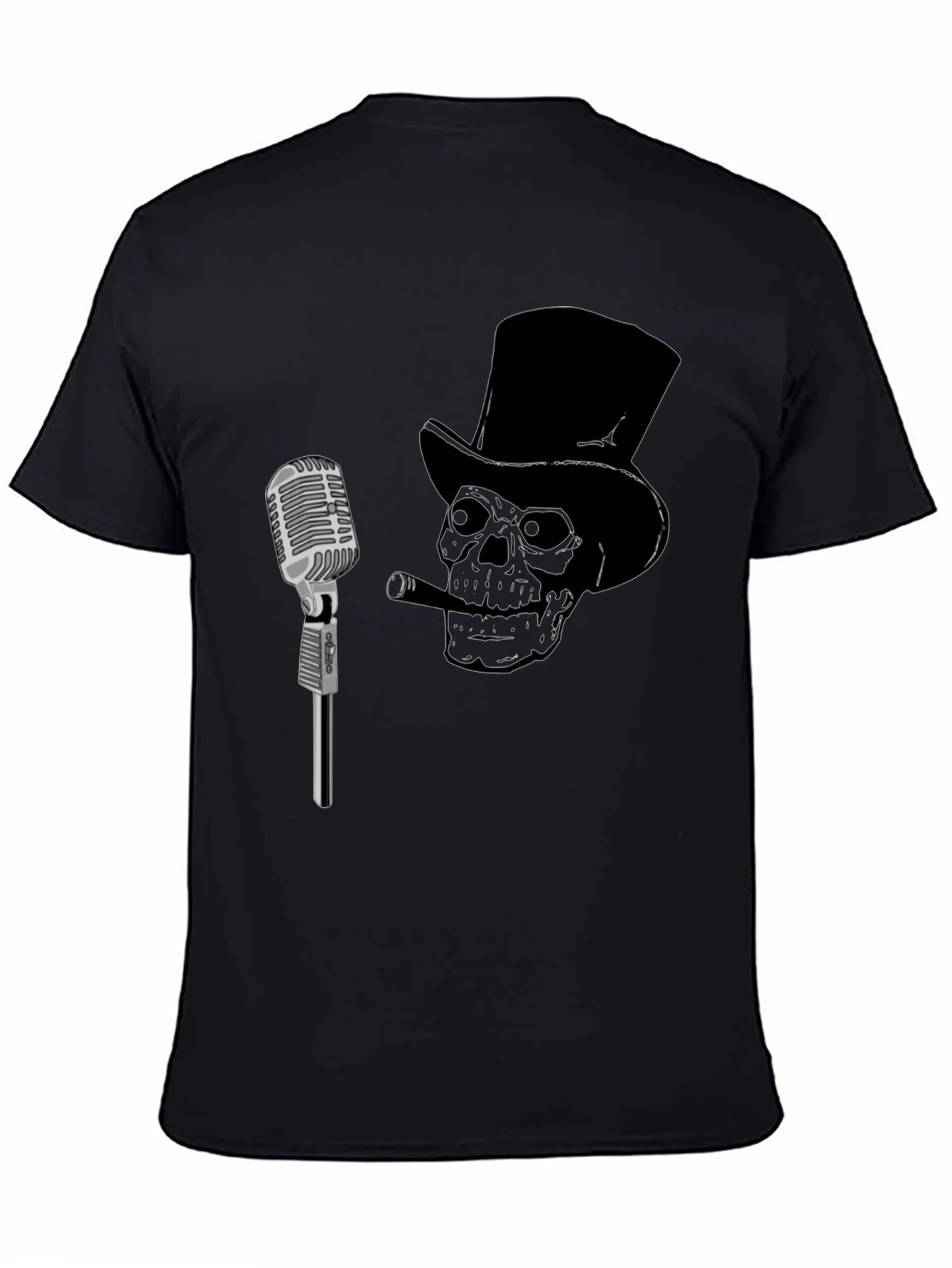 Skull & Microphone Graphic T-Shirt