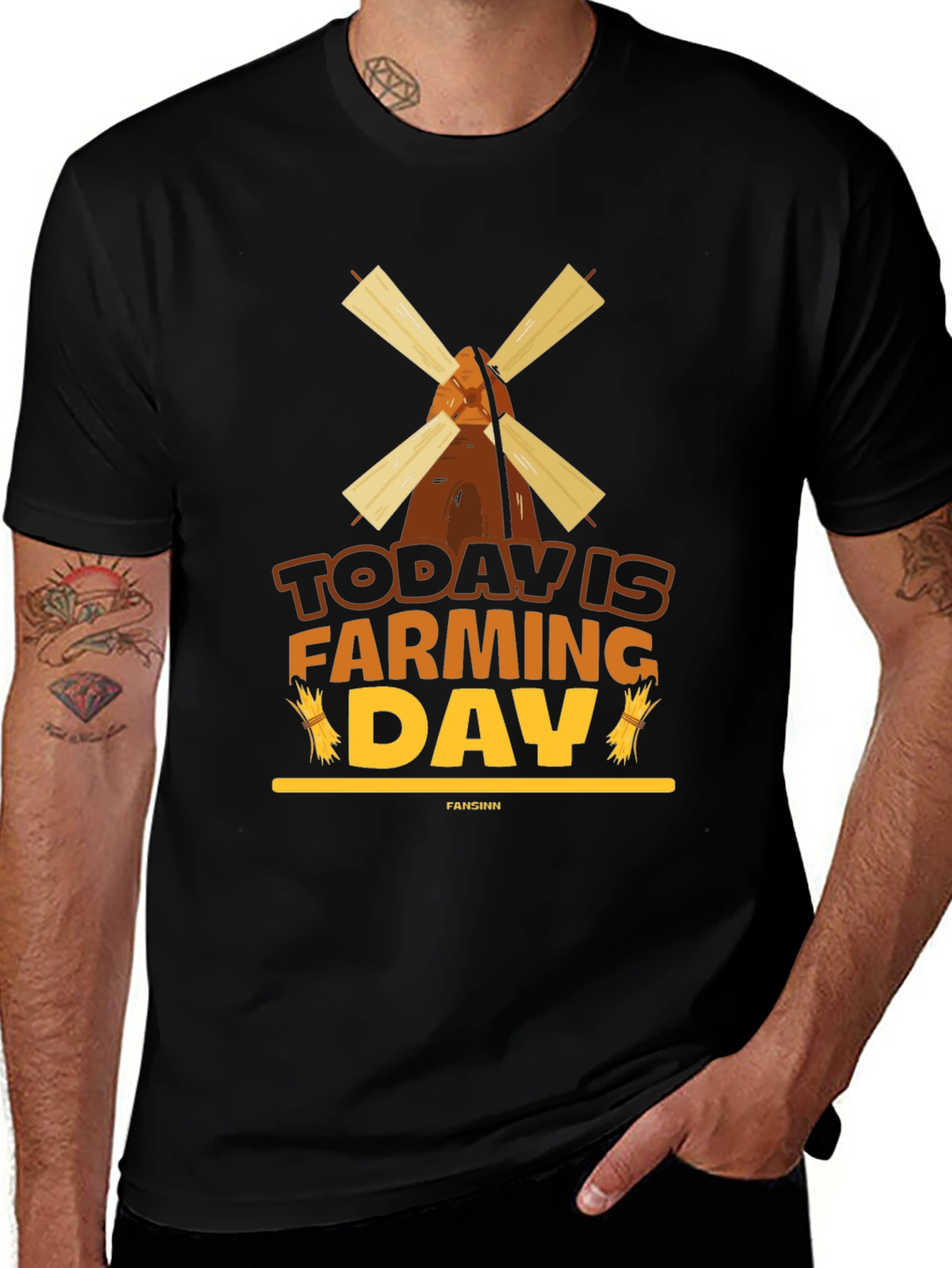 Today is Farming Day T-Shirt - Black