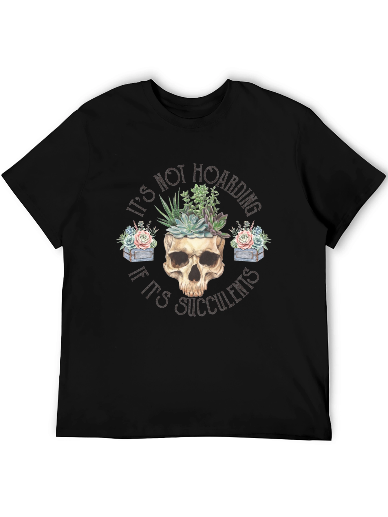 Succulent Skull T-Shirt - Funny Plant Lover Tee