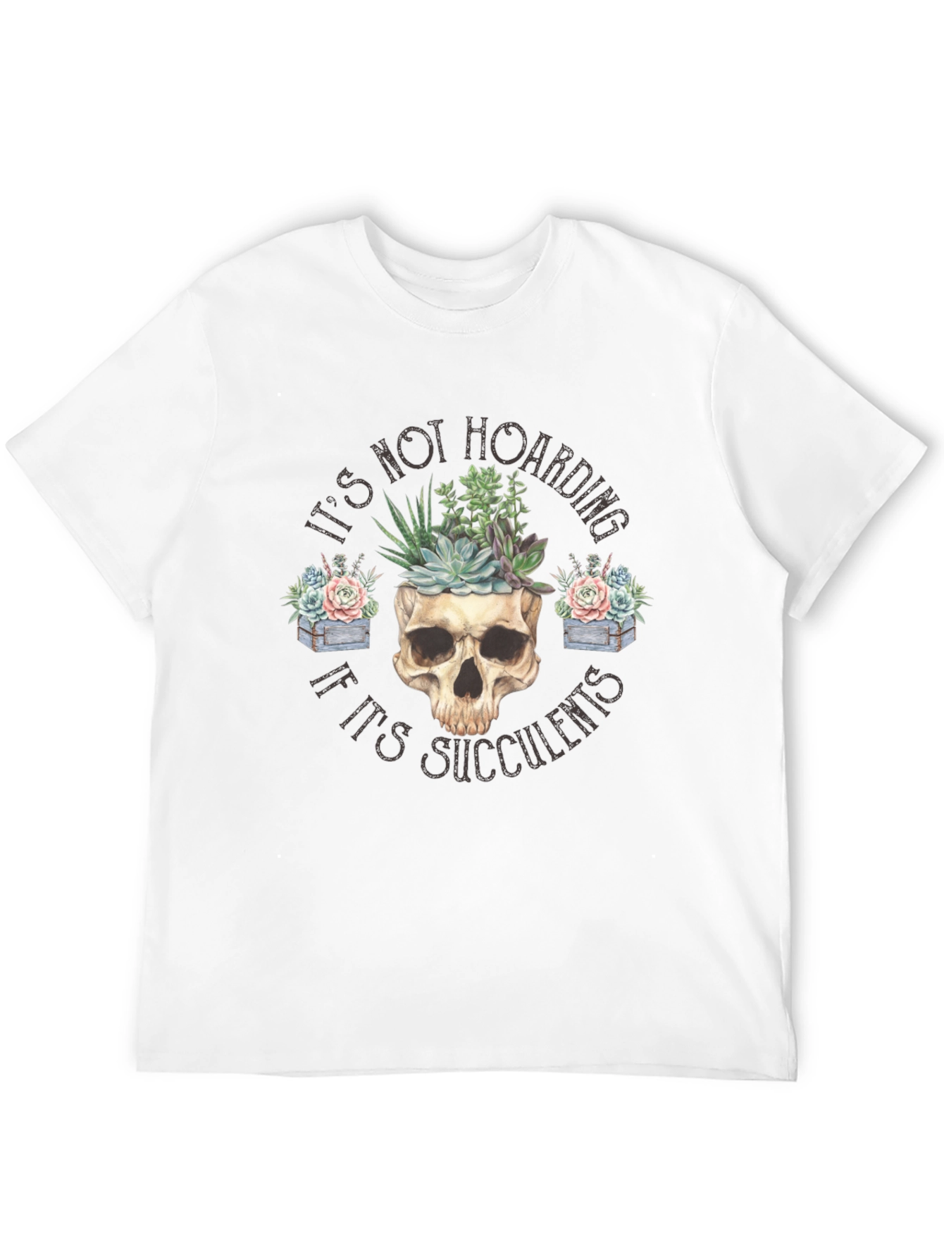 Succulent Skull T-Shirt - Funny Plant Lover Tee