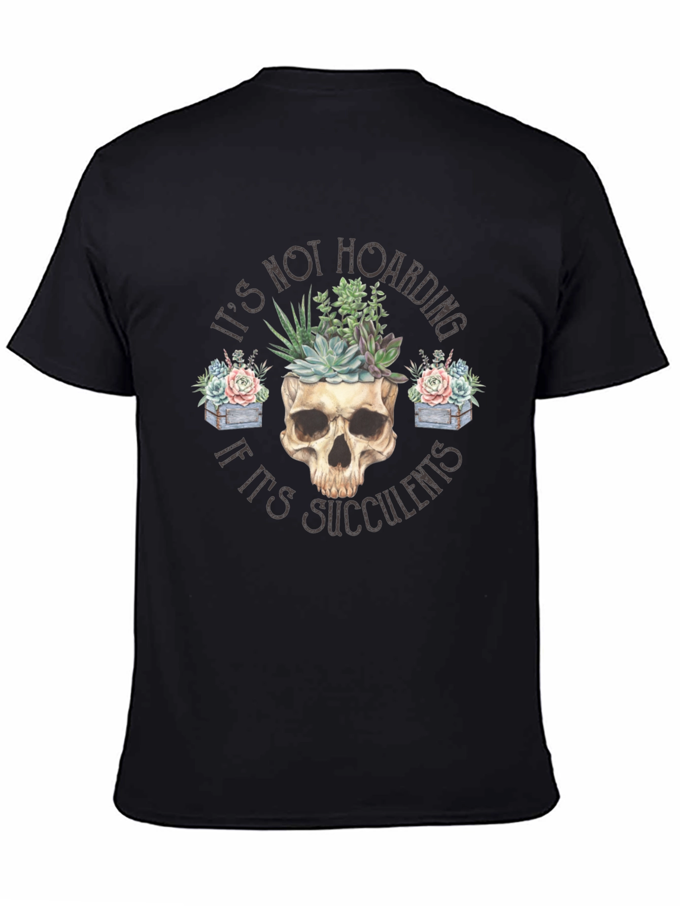 Succulent Skull T-Shirt - Funny Plant Lover Tee