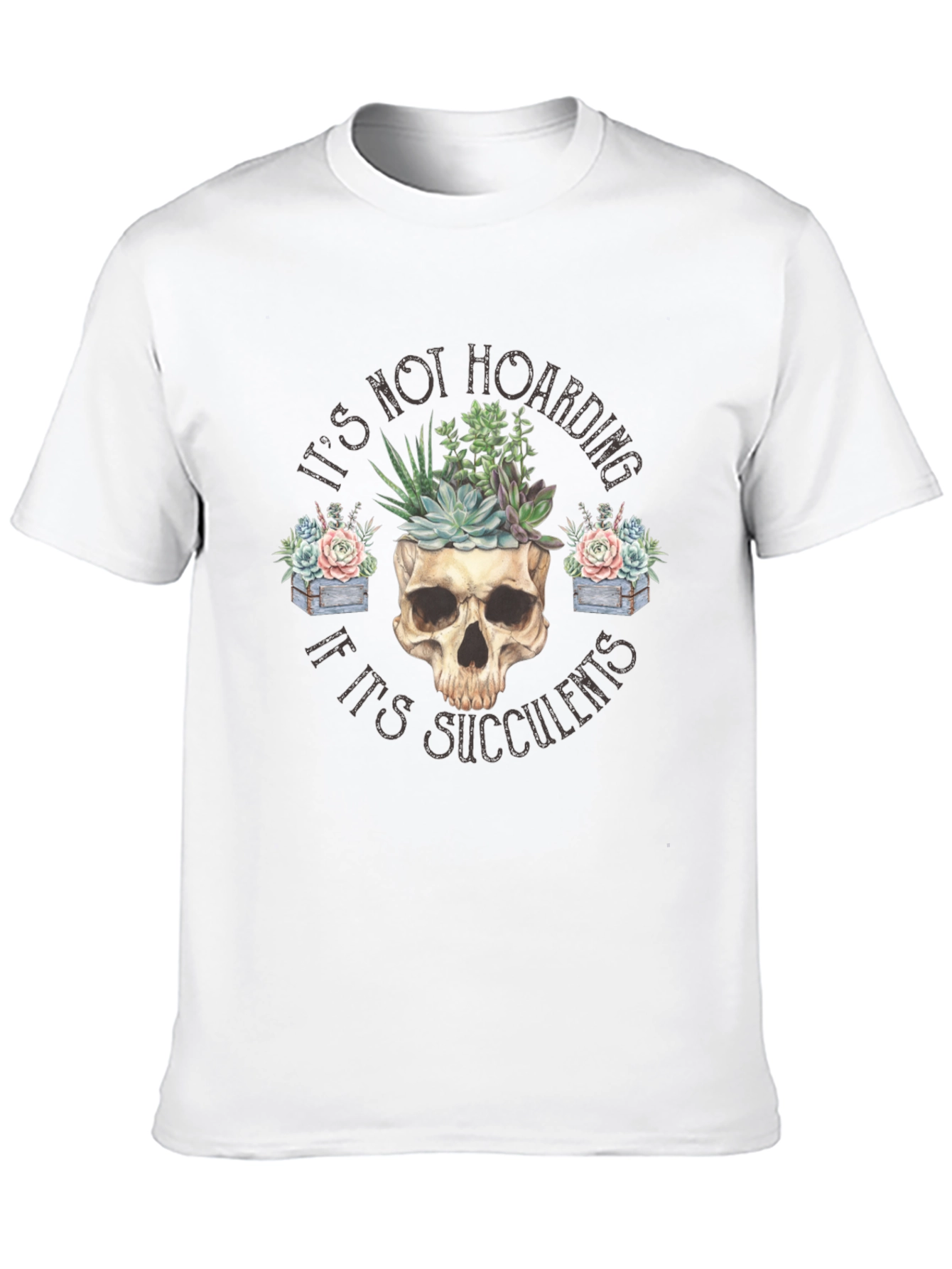 Succulent Skull T-Shirt - Funny Plant Lover Tee
