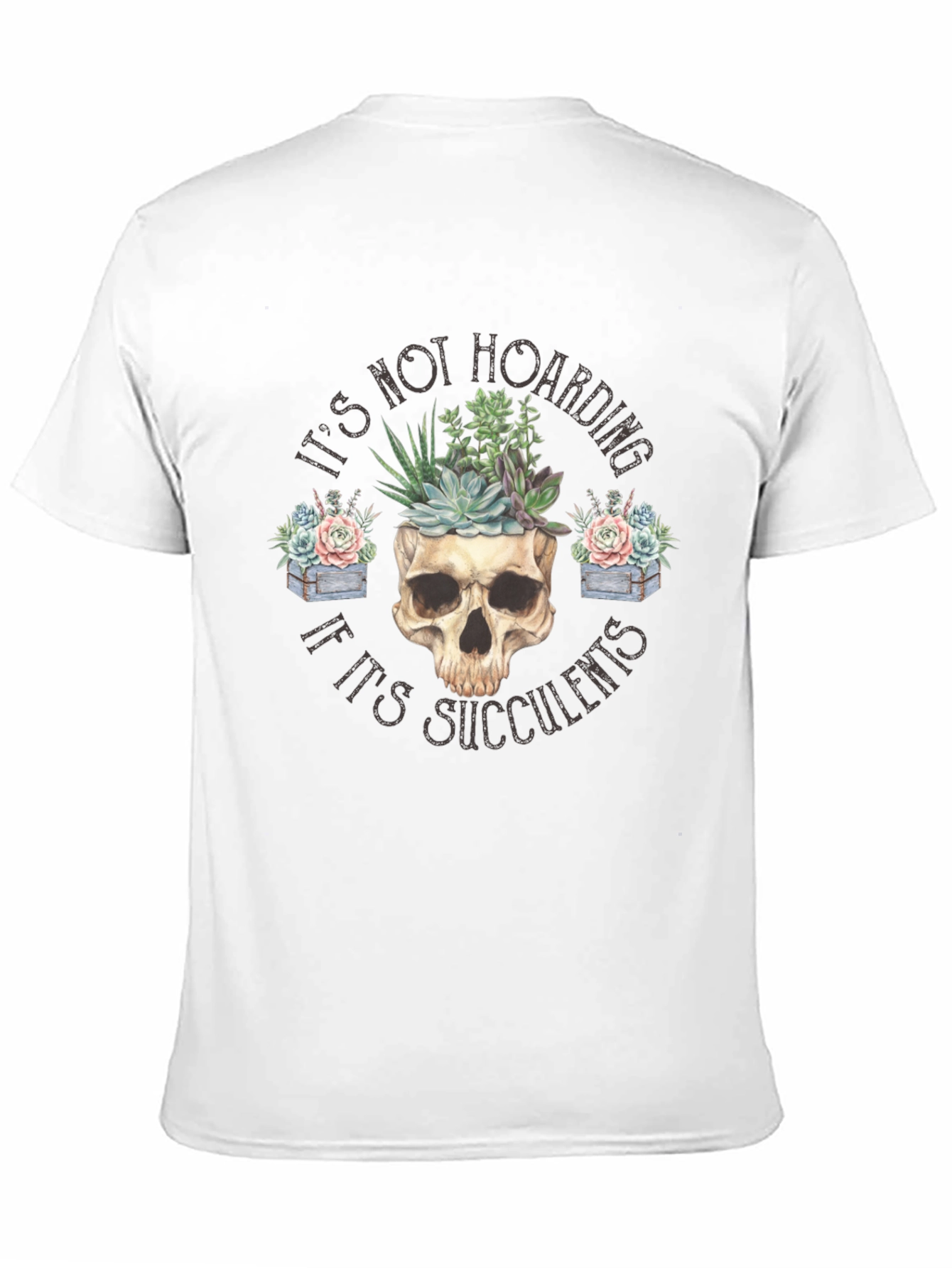 Succulent Skull T-Shirt - Funny Plant Lover Tee
