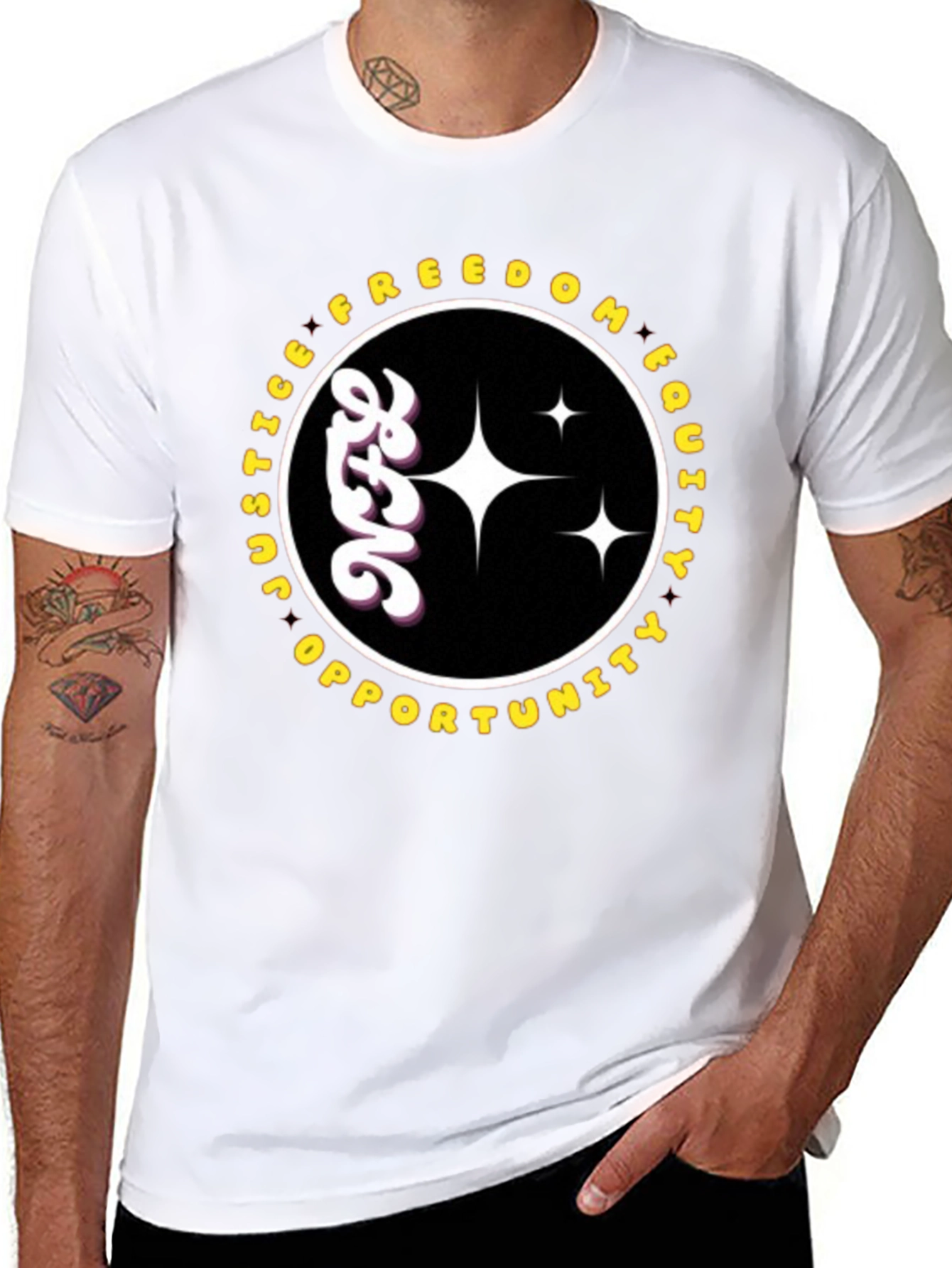 Justice Freedom Equality Opportunity Graphic T-Shirt