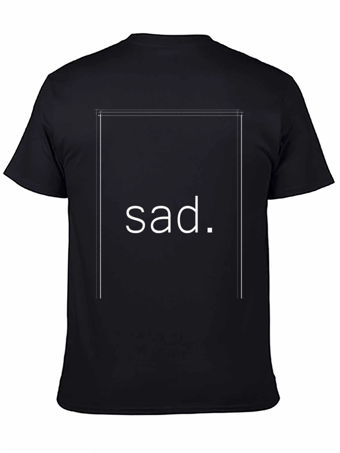 Sad Graphic Black T-Shirt - Minimalist Style