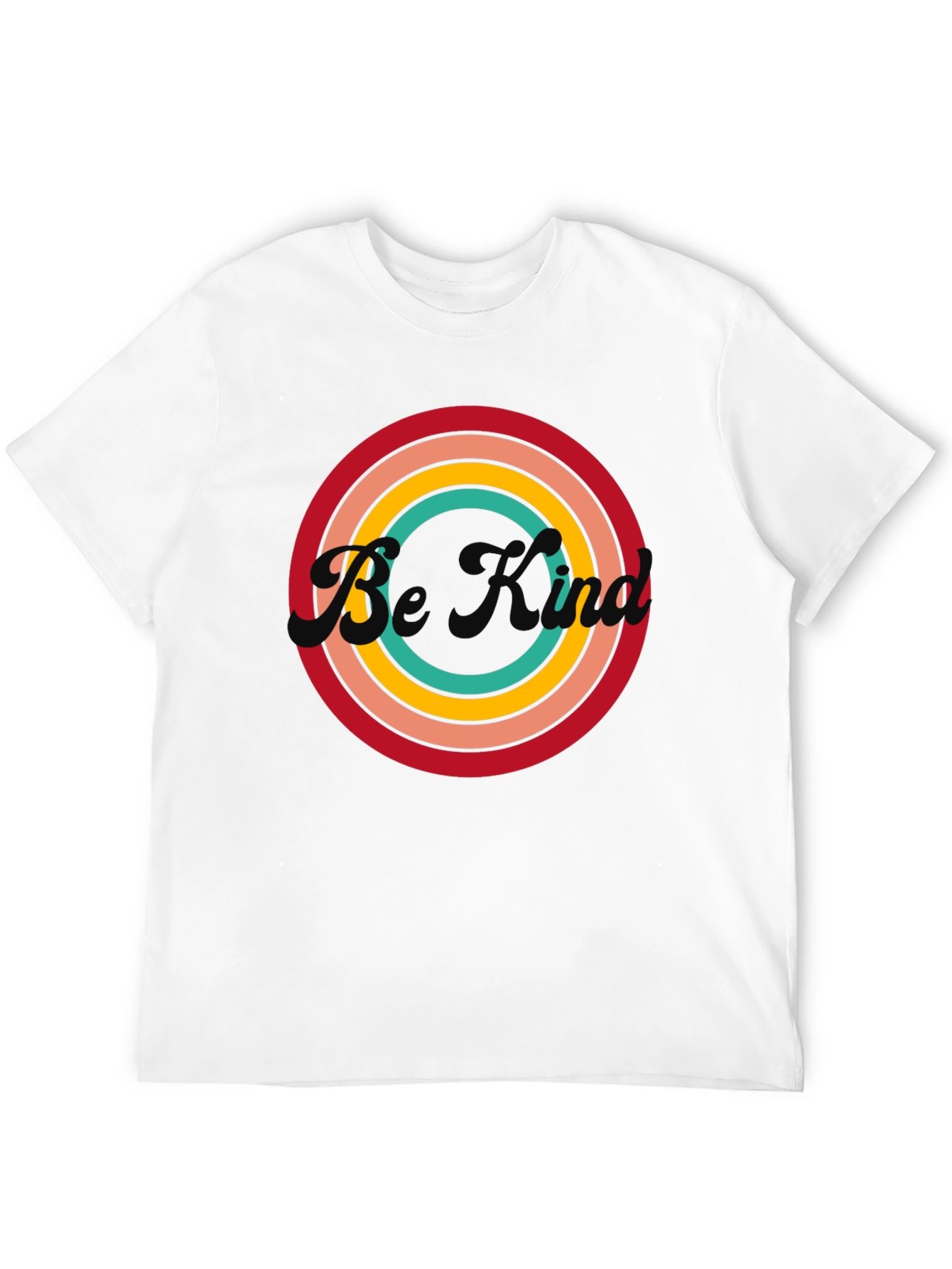 Be Kind Retro Circle Graphic Tee - Black