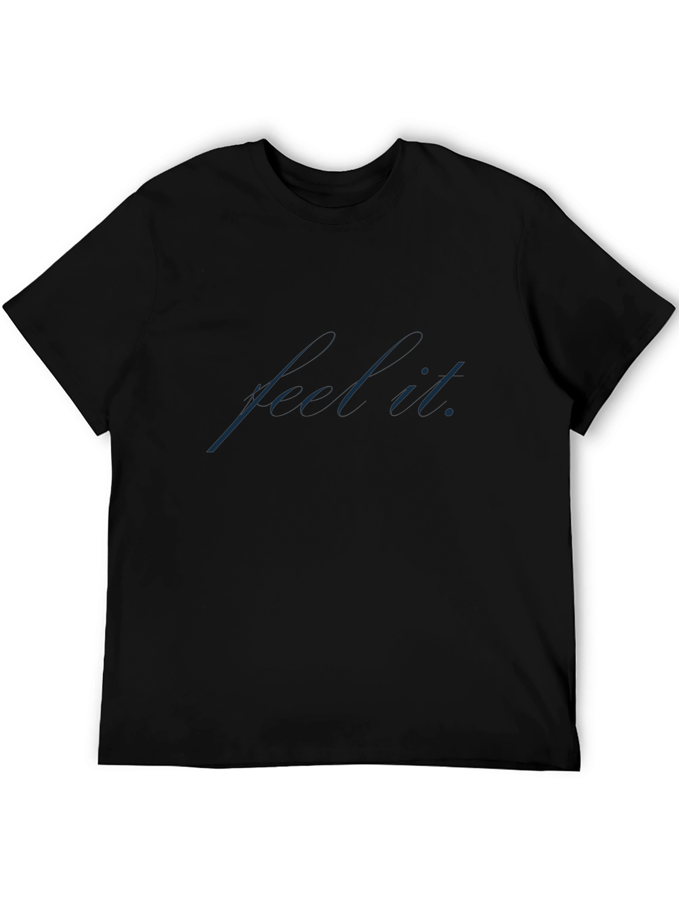 Feel It Tee - Stylish Black Cotton T-Shirt