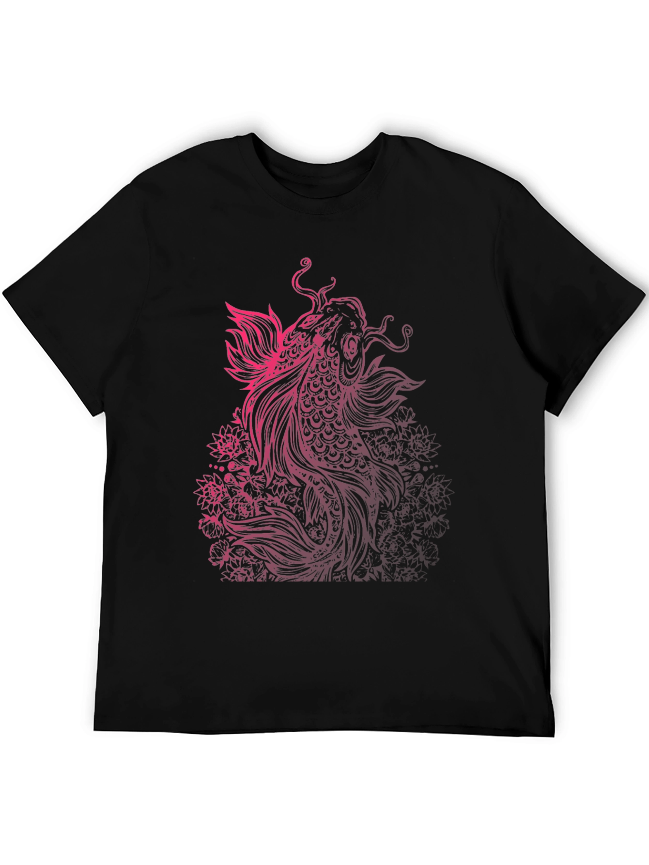 Koi Fish Graphic Tee - Black