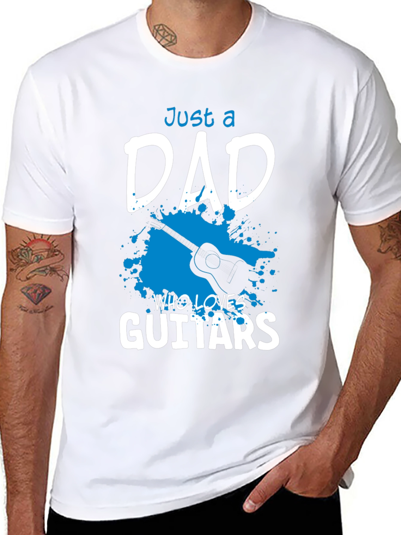 Guitar Dad T-Shirt: Musician Fathers Day Gift