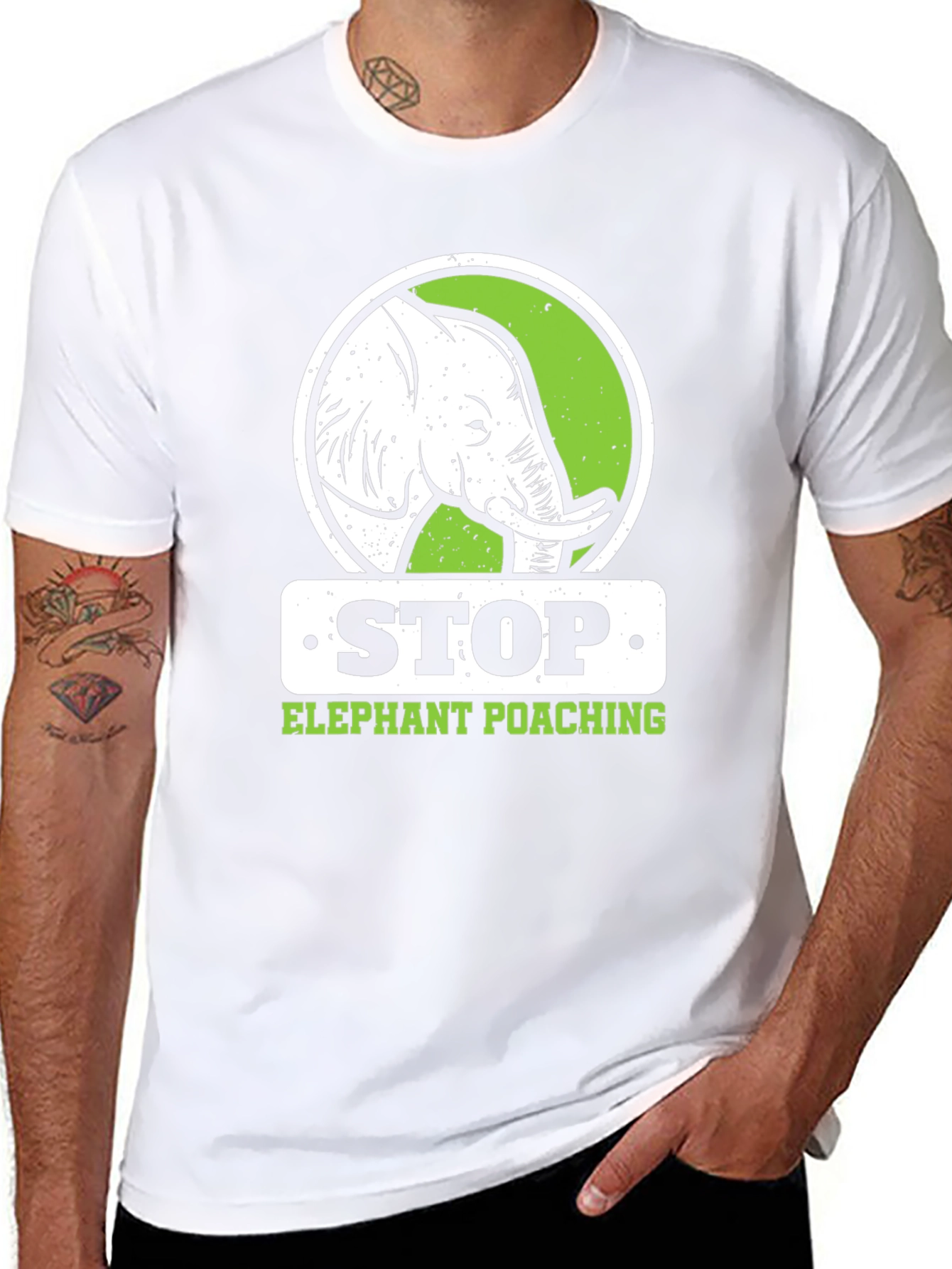 Stop Elephant Poaching Graphic T-Shirt