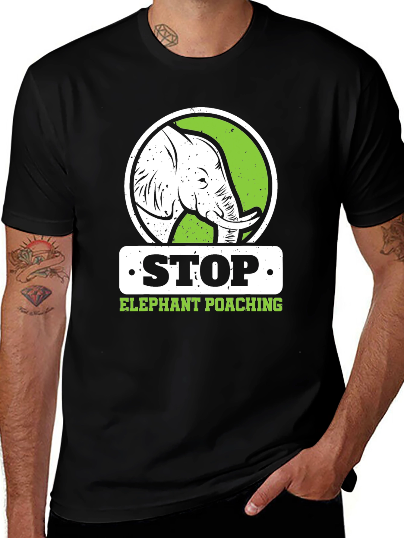 Stop Elephant Poaching Graphic T-Shirt