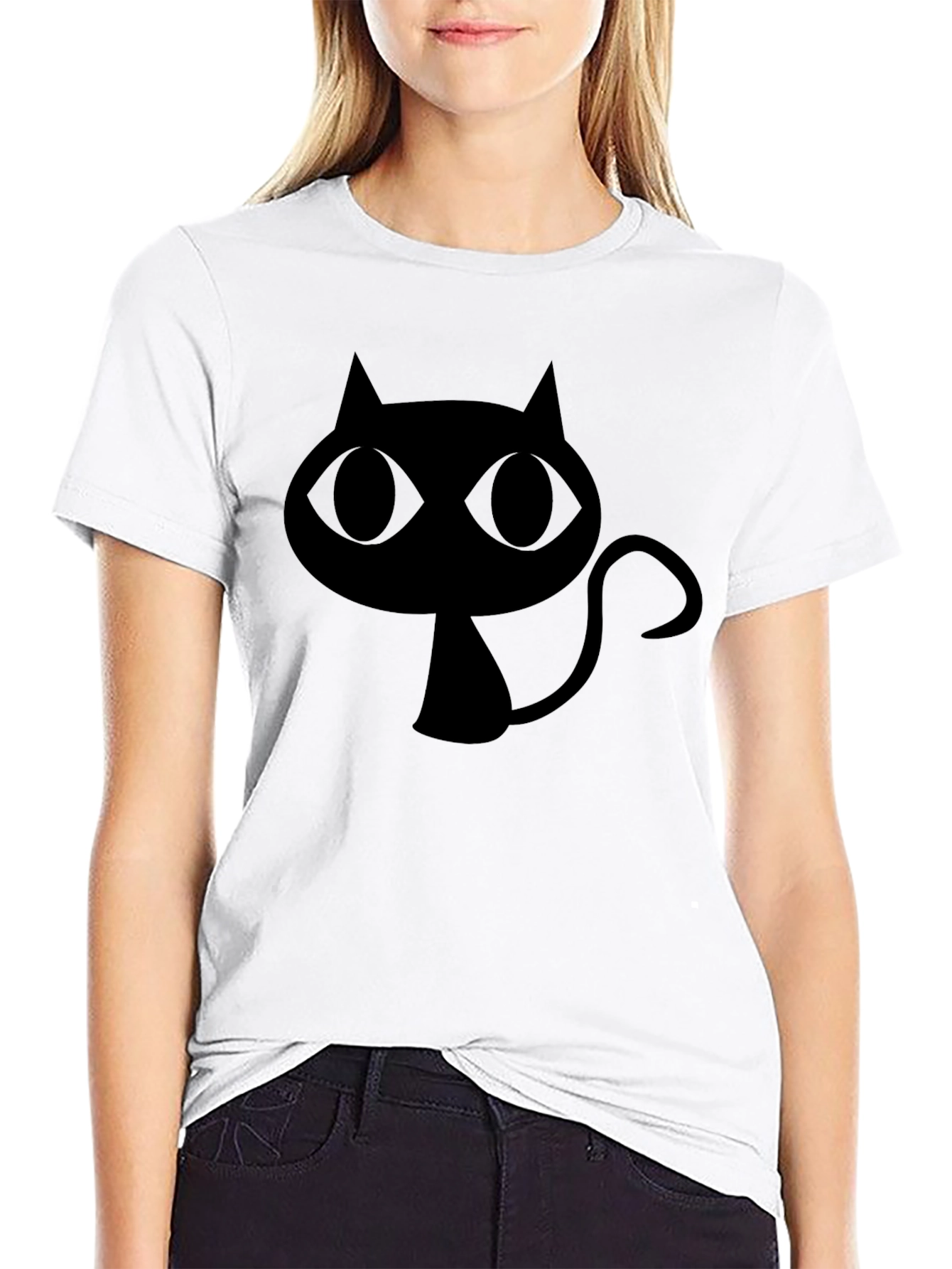 Black Cat Graphic T-Shirt - Trendy Casual Wear
