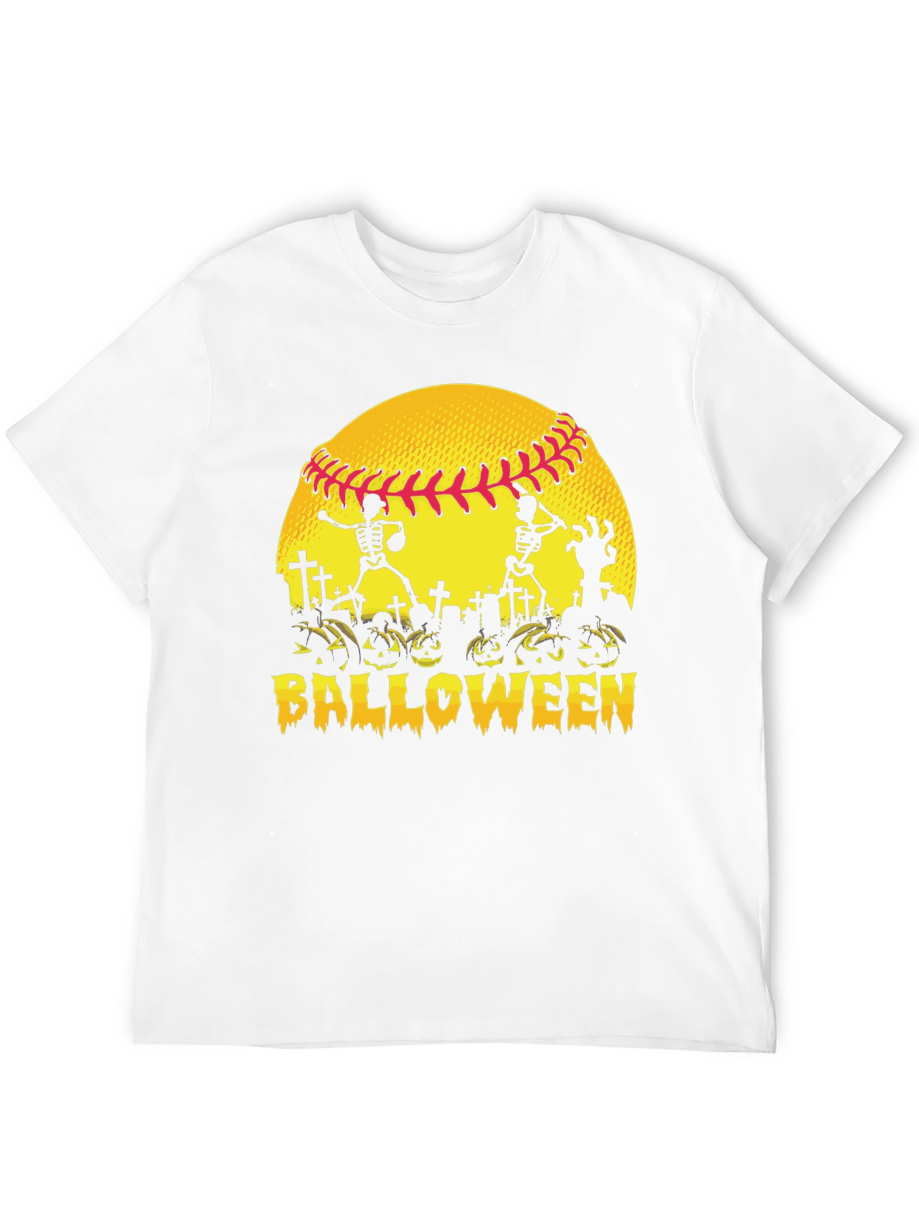 Halloween Baseball Skeleton T-Shirt