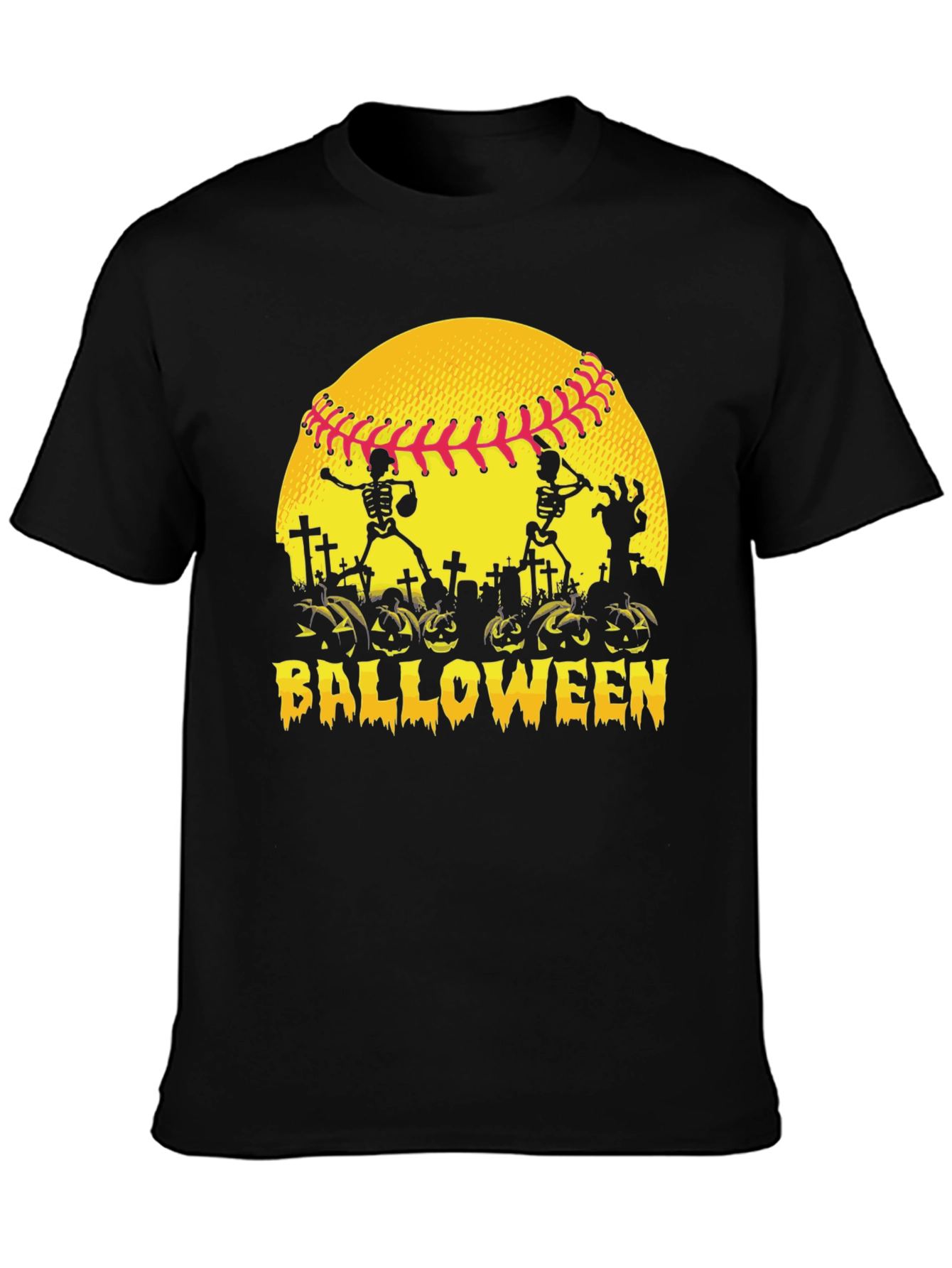 Halloween Baseball Skeleton T-Shirt