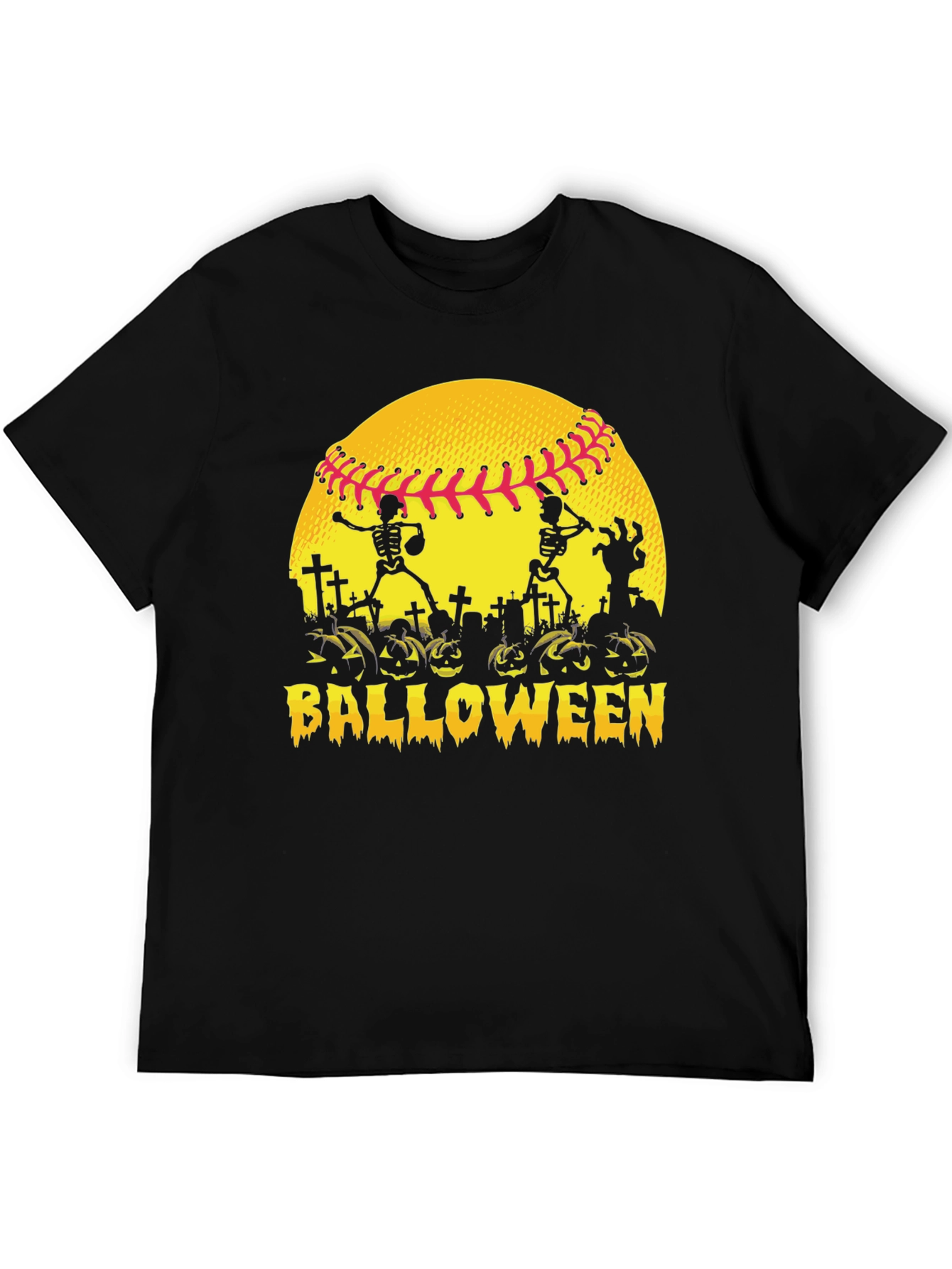 Halloween Baseball Skeleton T-Shirt