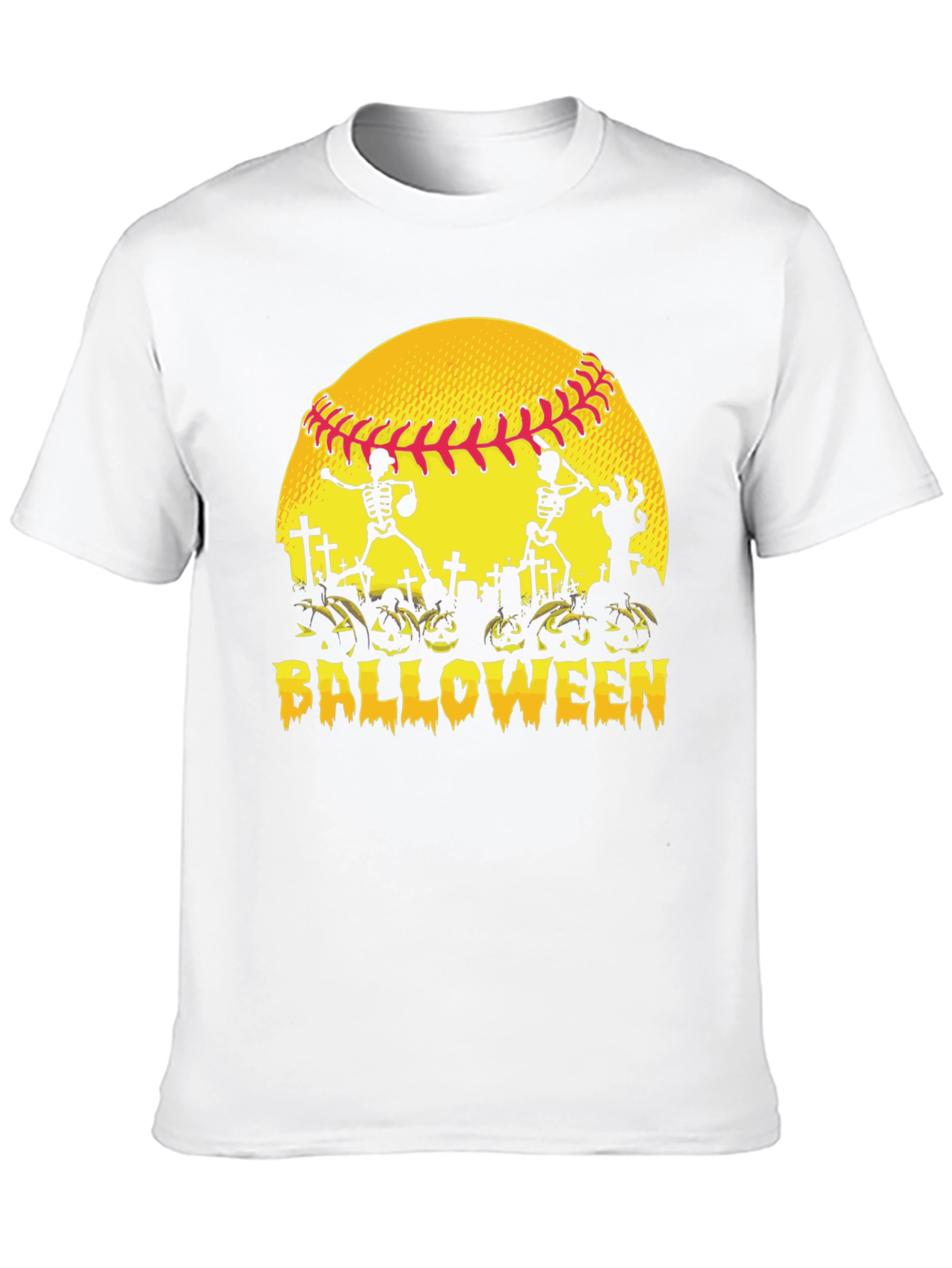 Halloween Baseball Skeleton T-Shirt