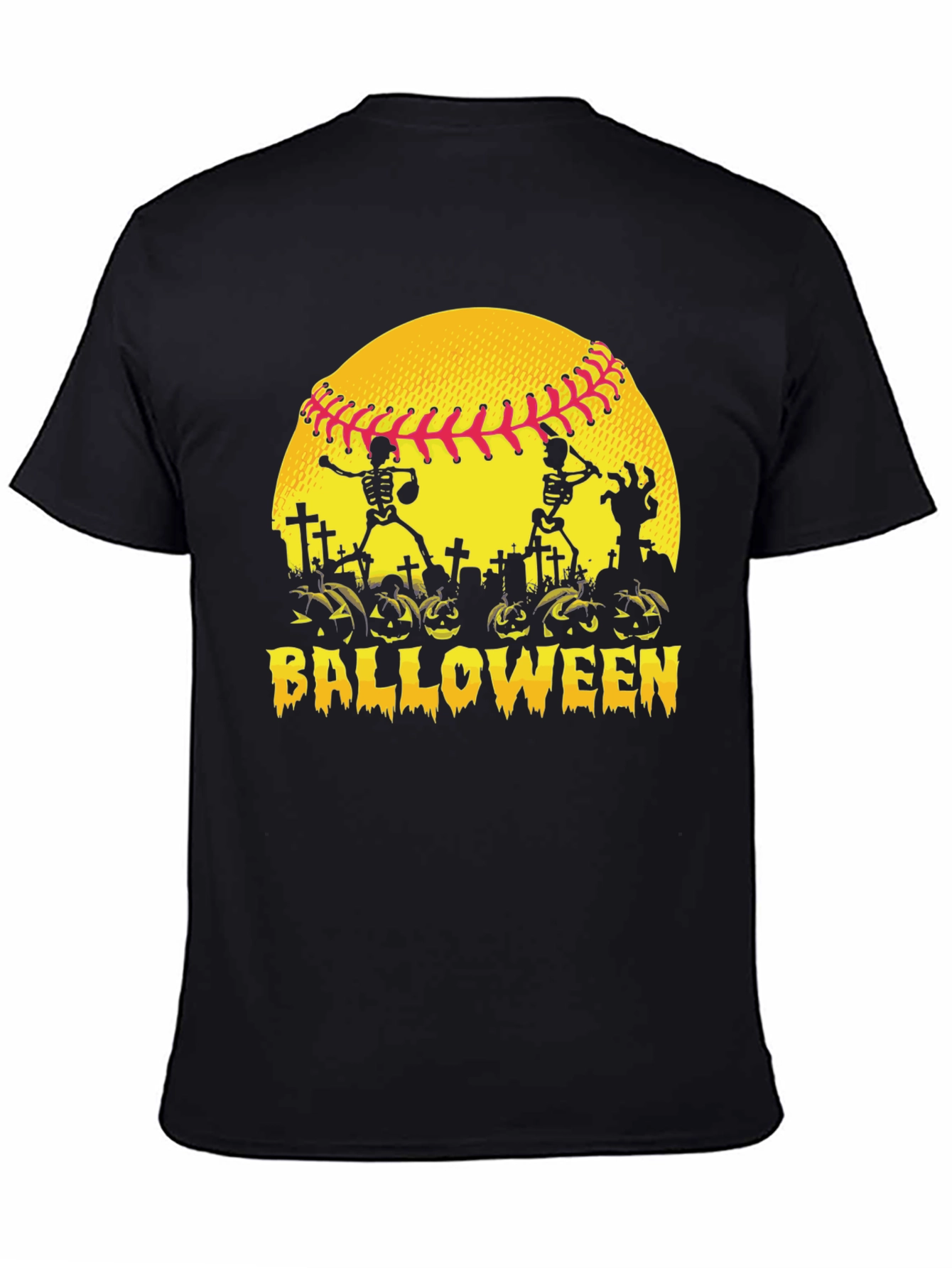 Halloween Baseball Skeleton T-Shirt