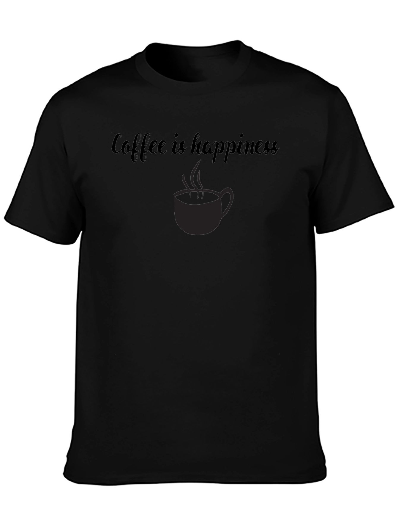 Coffee is Happiness Black Graphic Tee
