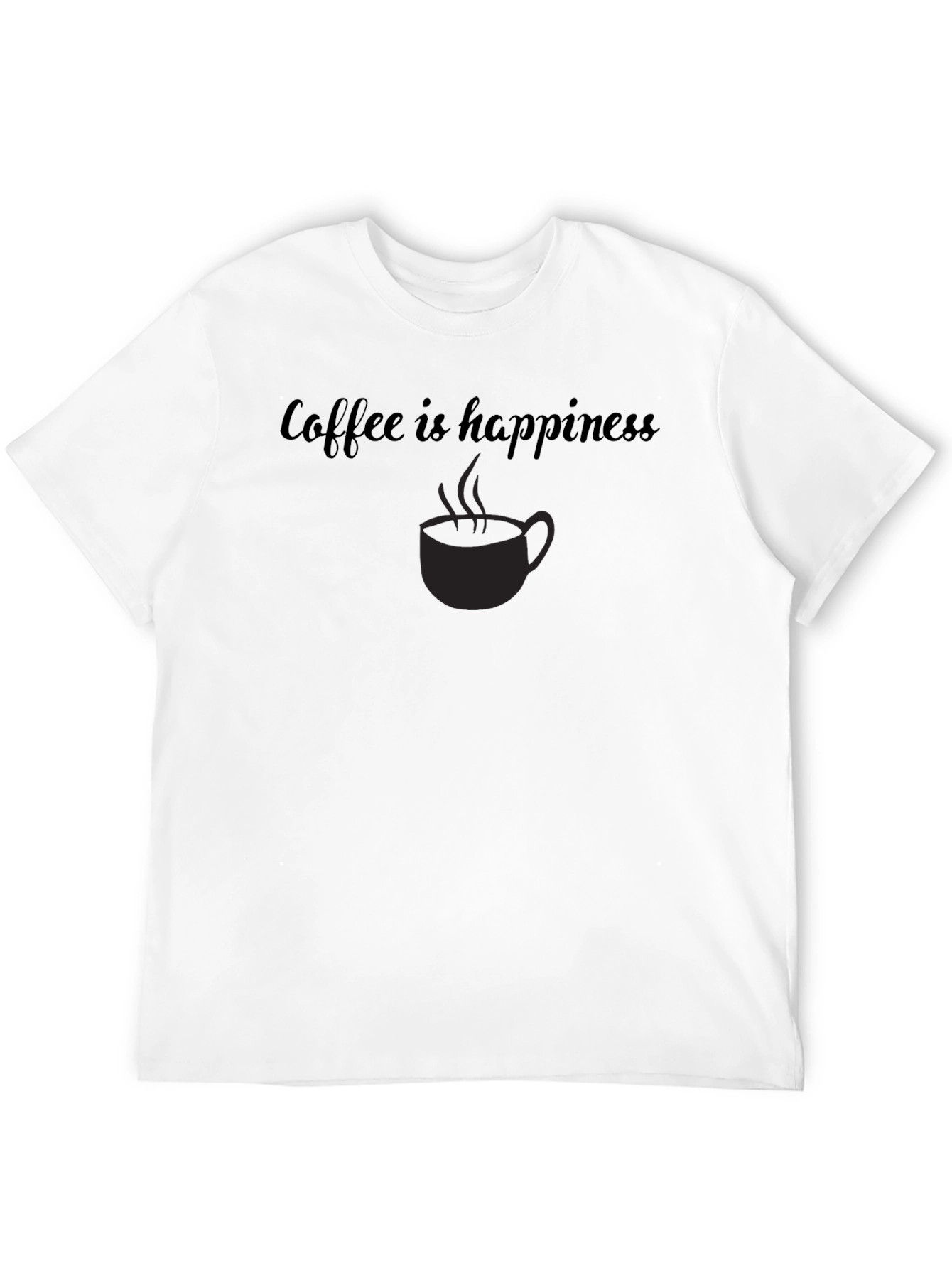 Coffee is Happiness Black Graphic Tee